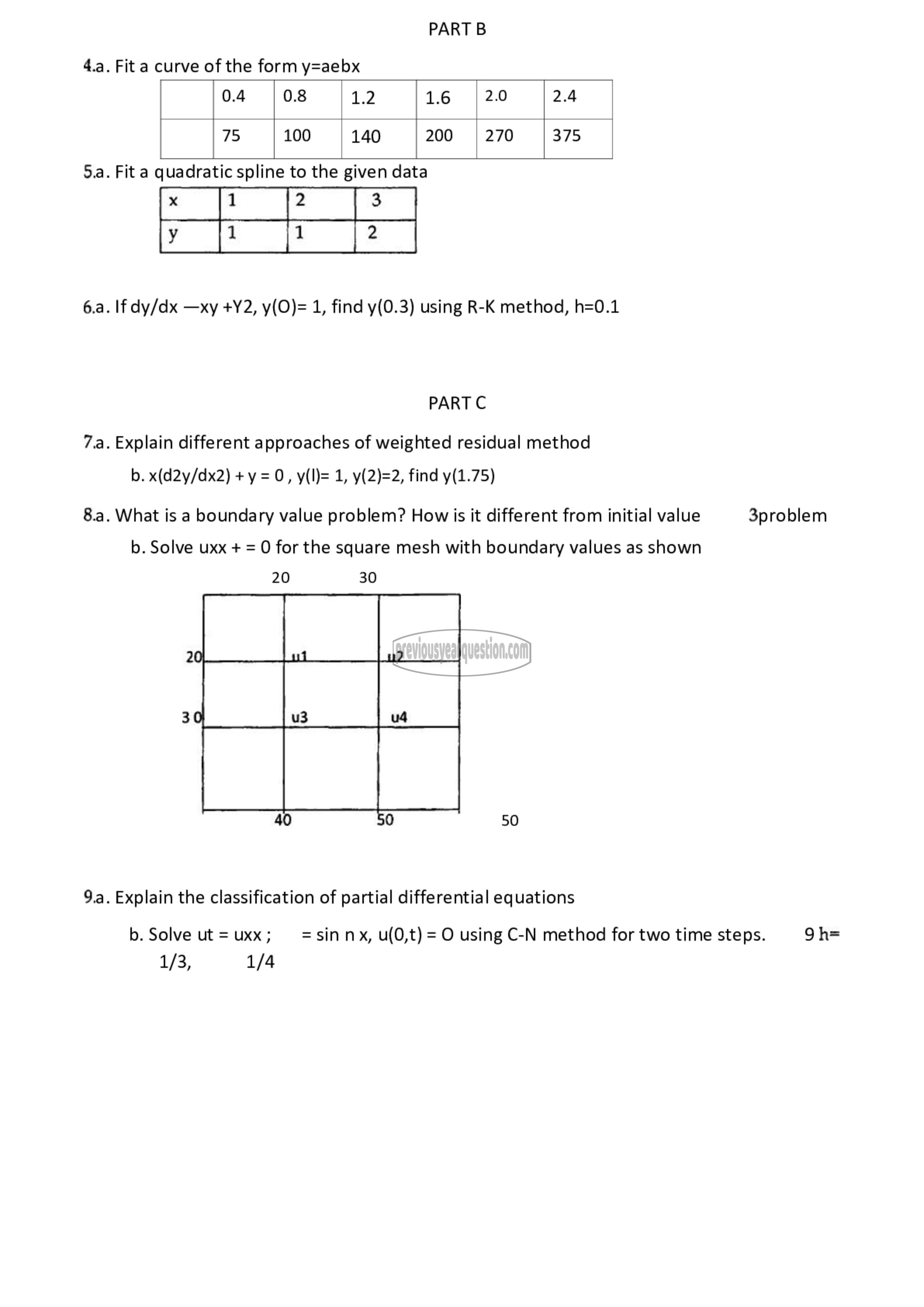 Question Paper - Advanced Numerical Methods-2