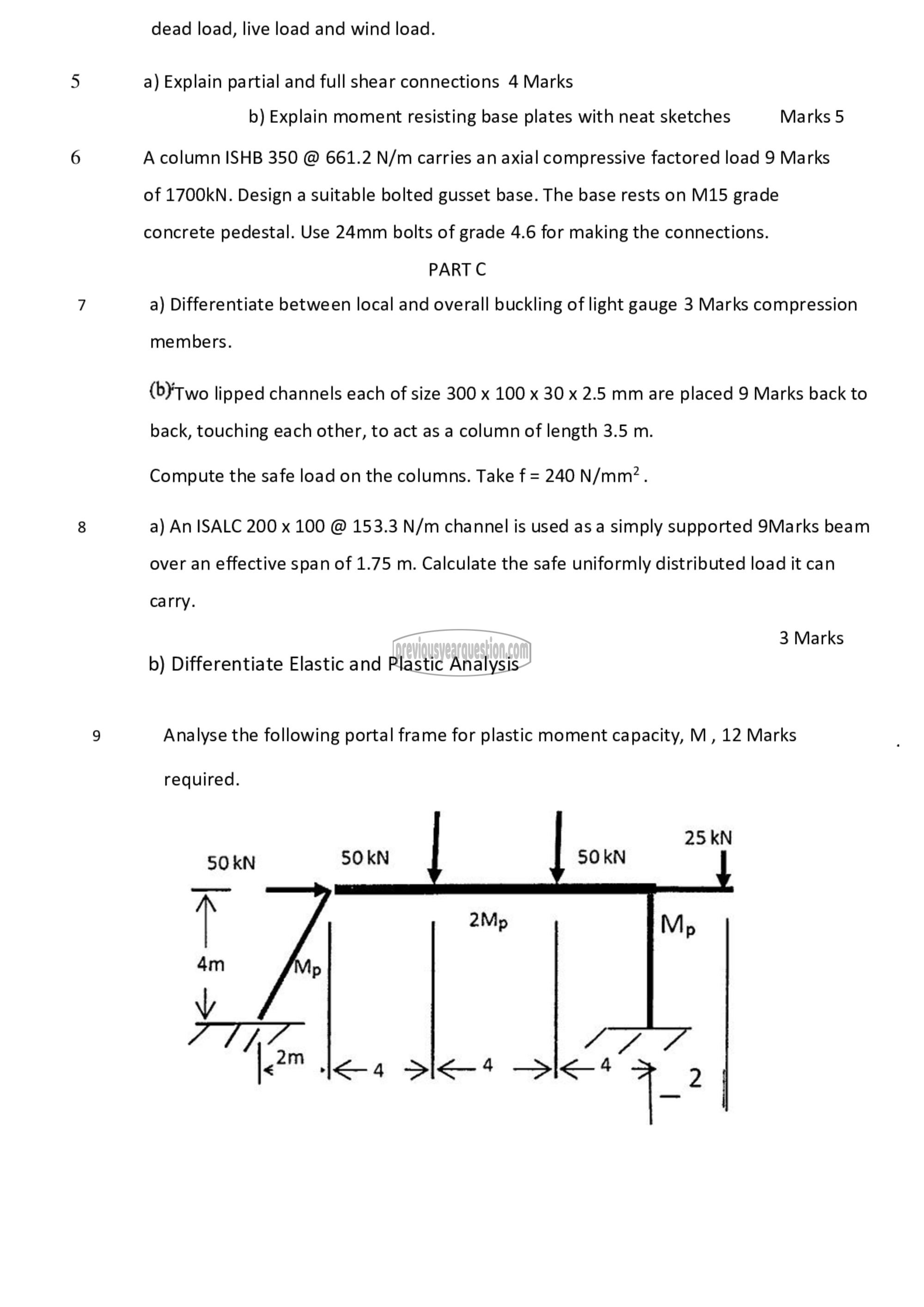 Question Paper - Advanced Metal Structures-2