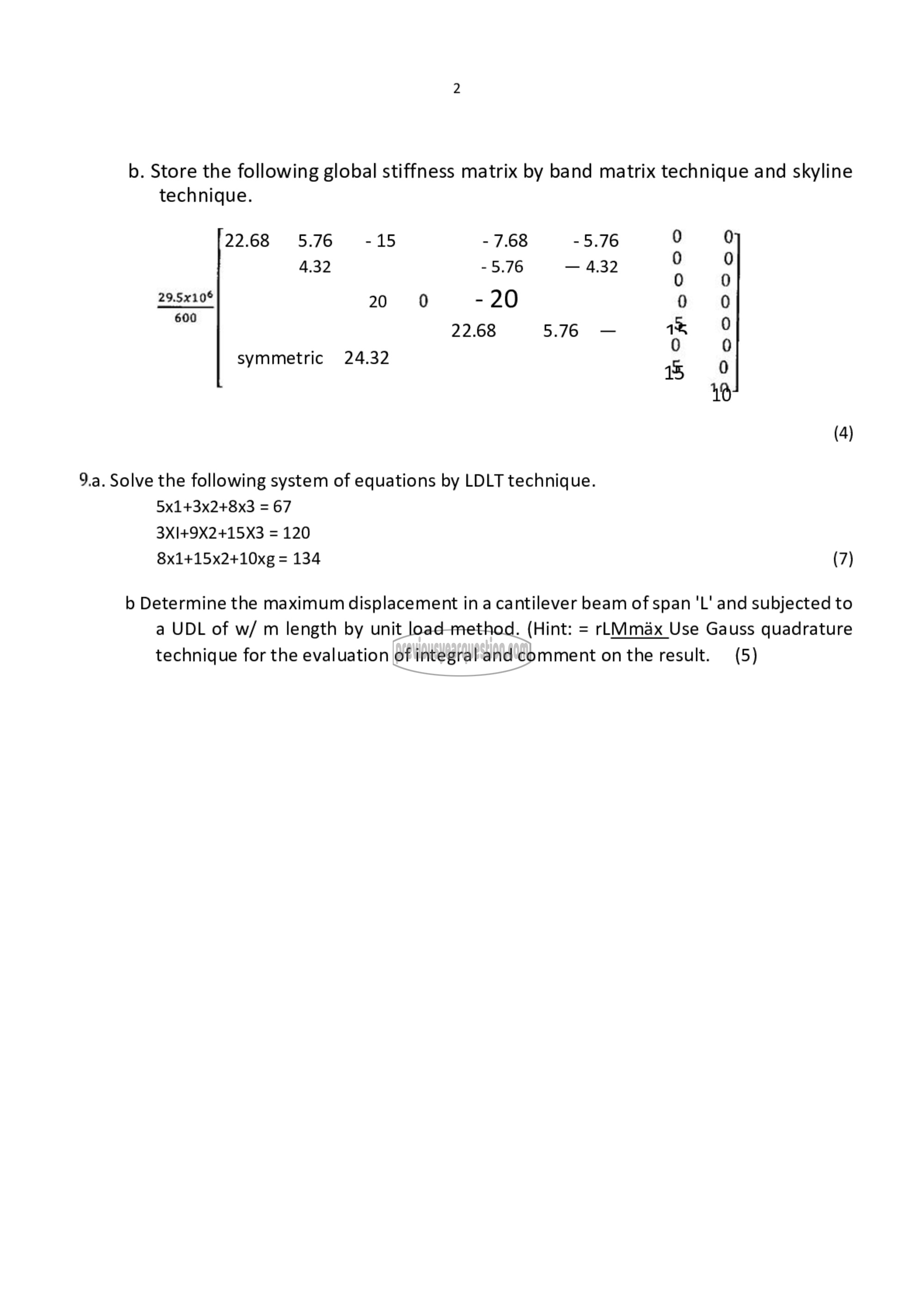 Question Paper - Finite Element Method-3