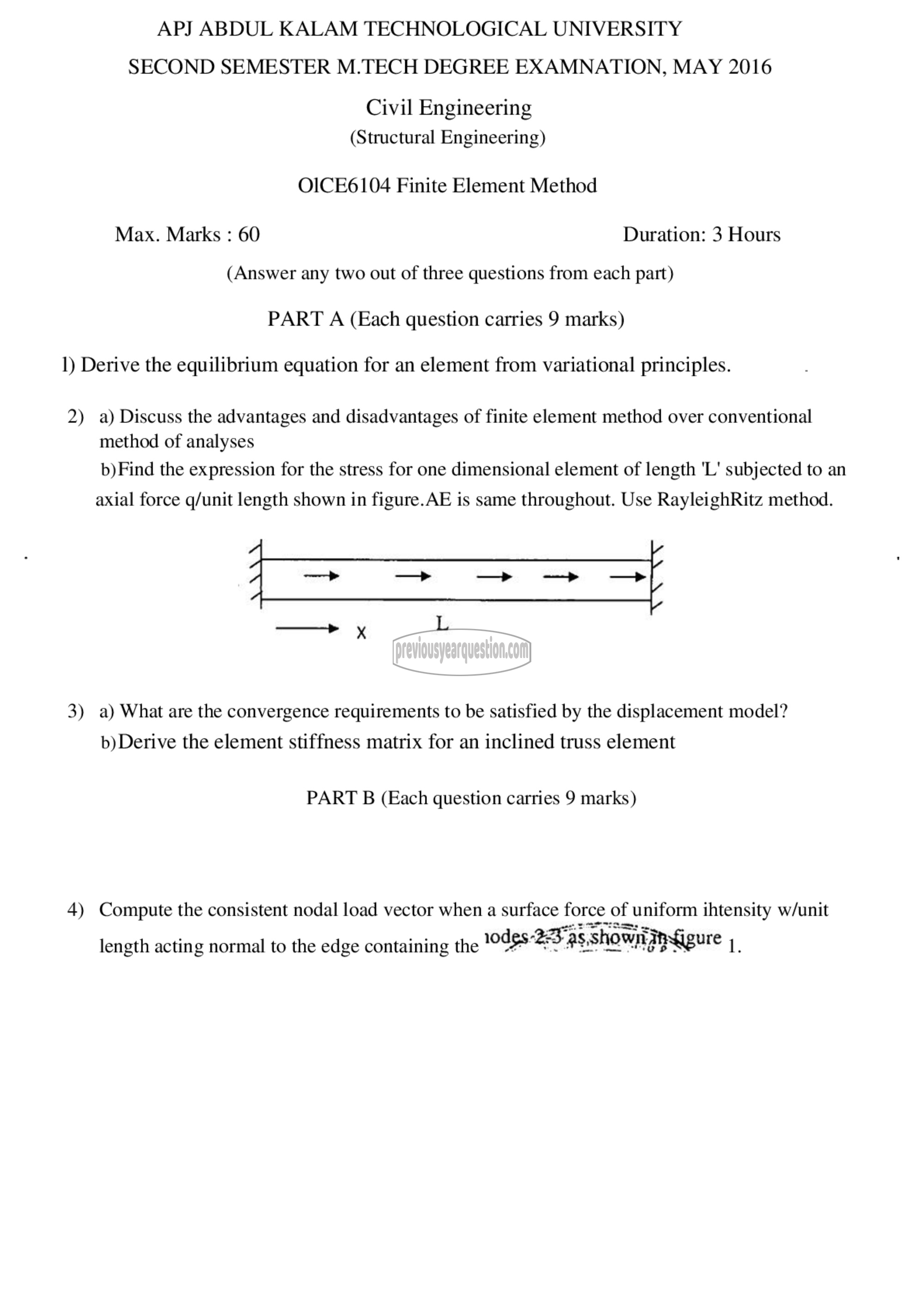 Question Paper - Finite Element Method-1