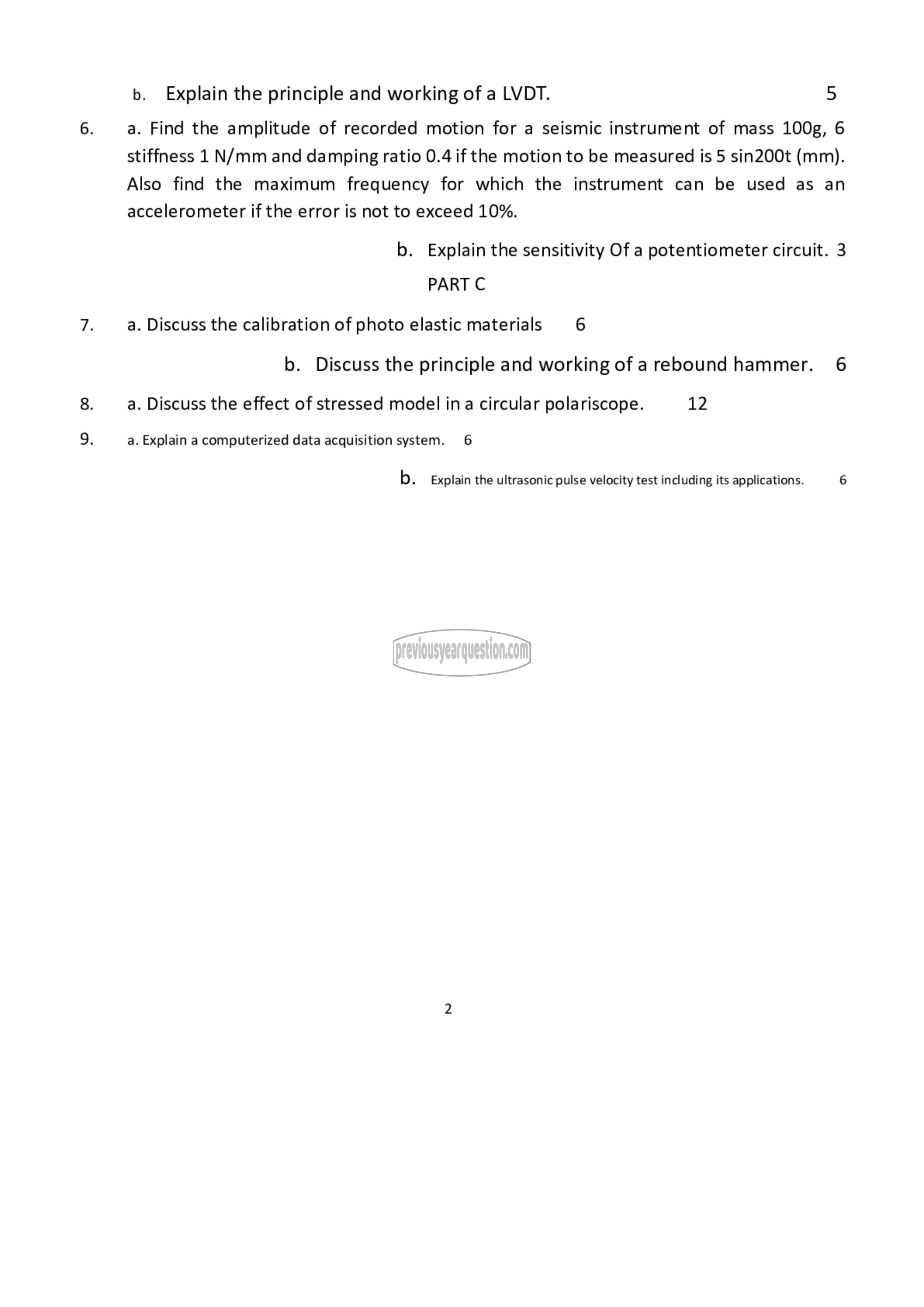 Question Paper - Experimental Methods and Instrumentation-2