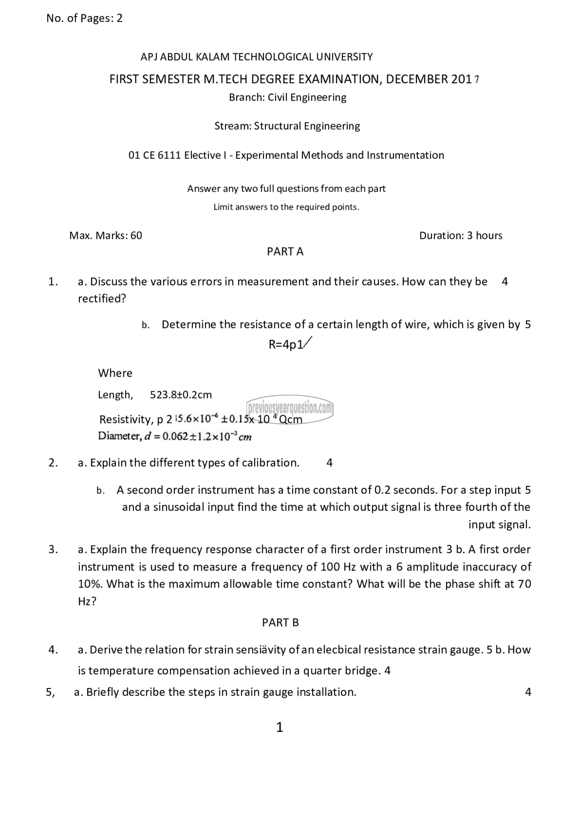 Question Paper - Experimental Methods and Instrumentation-1