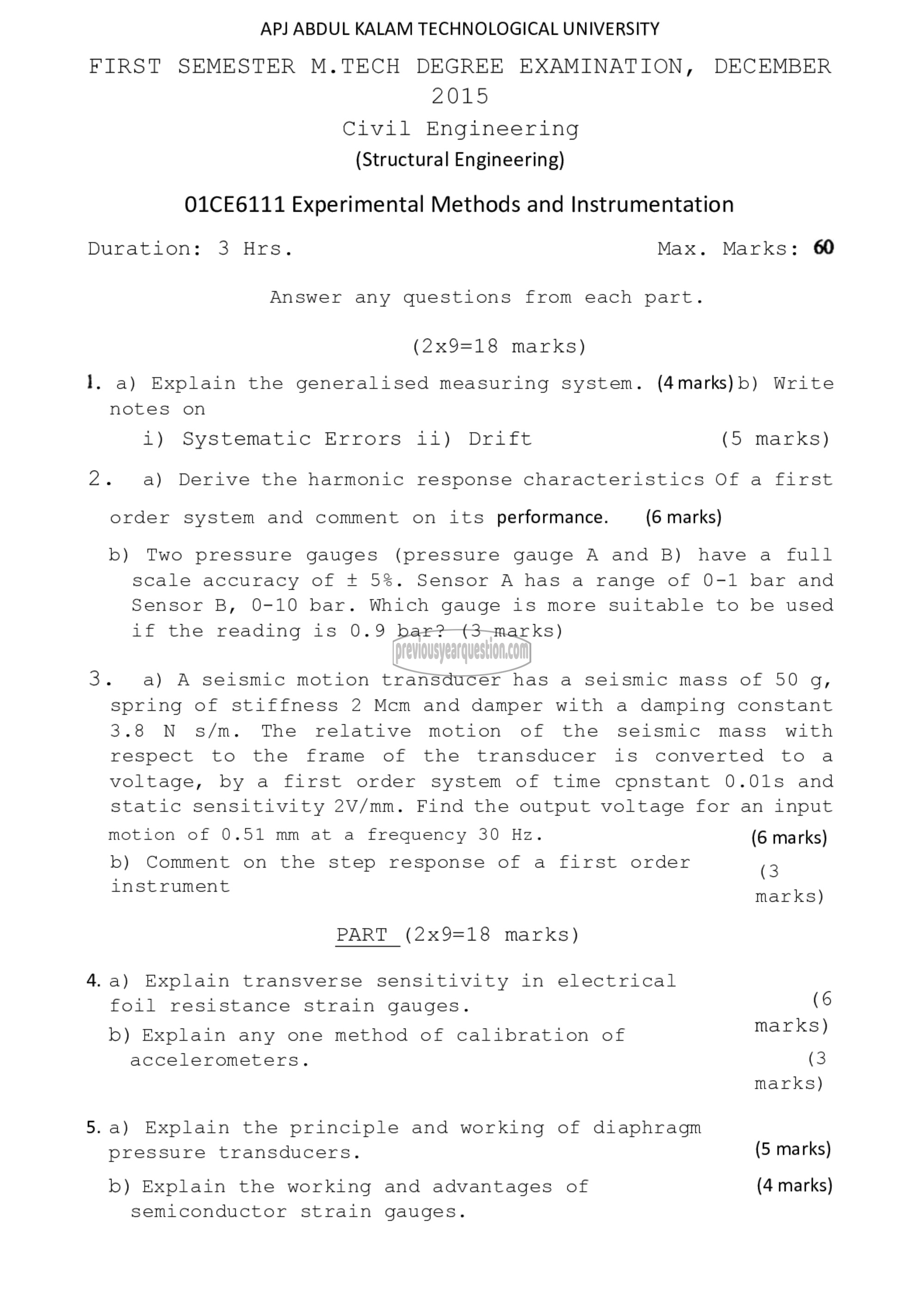 Question Paper - Experimental Methods and Instrumentation-1