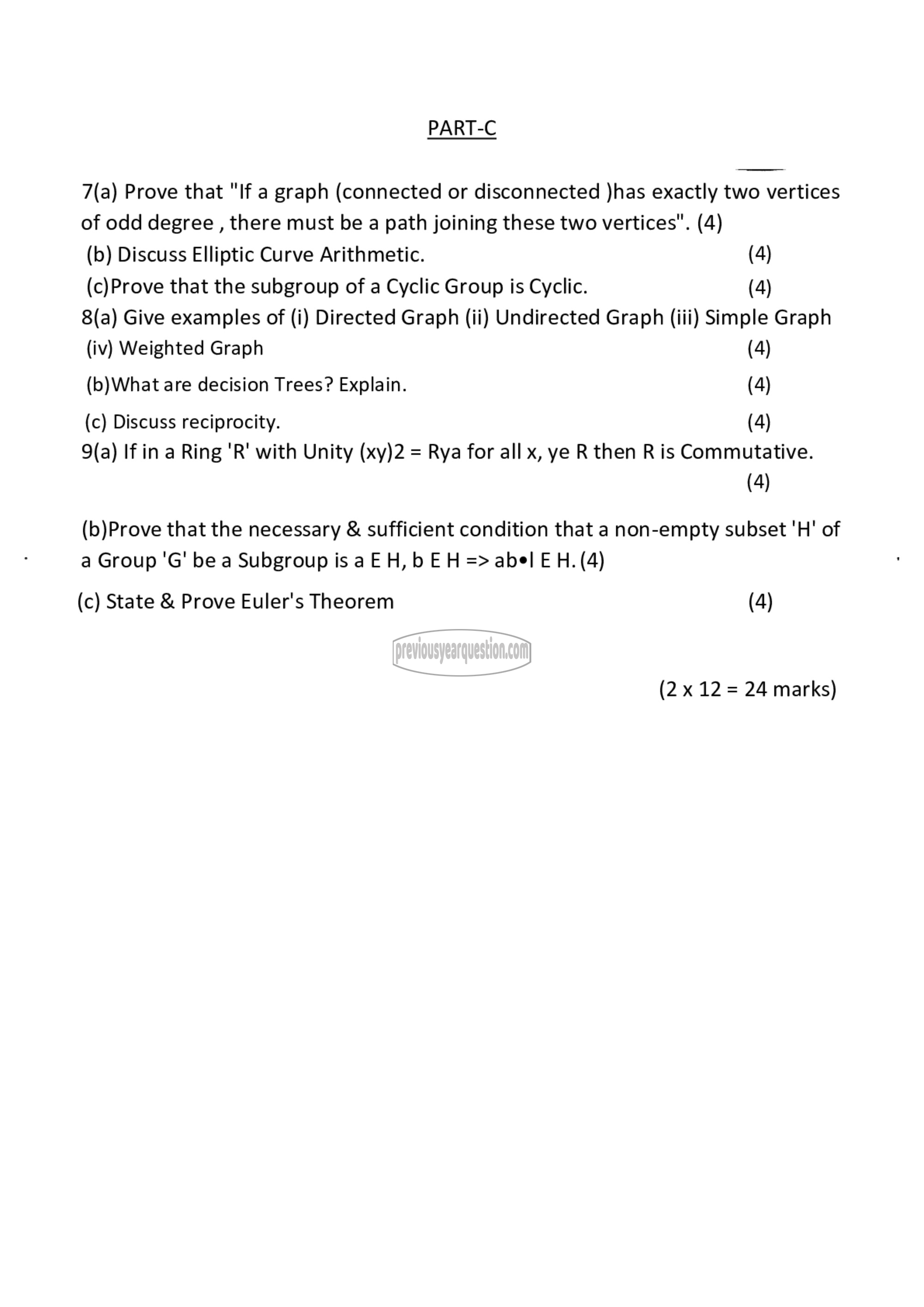 Question Paper - Mathematical Foundations of Computing Systems-3