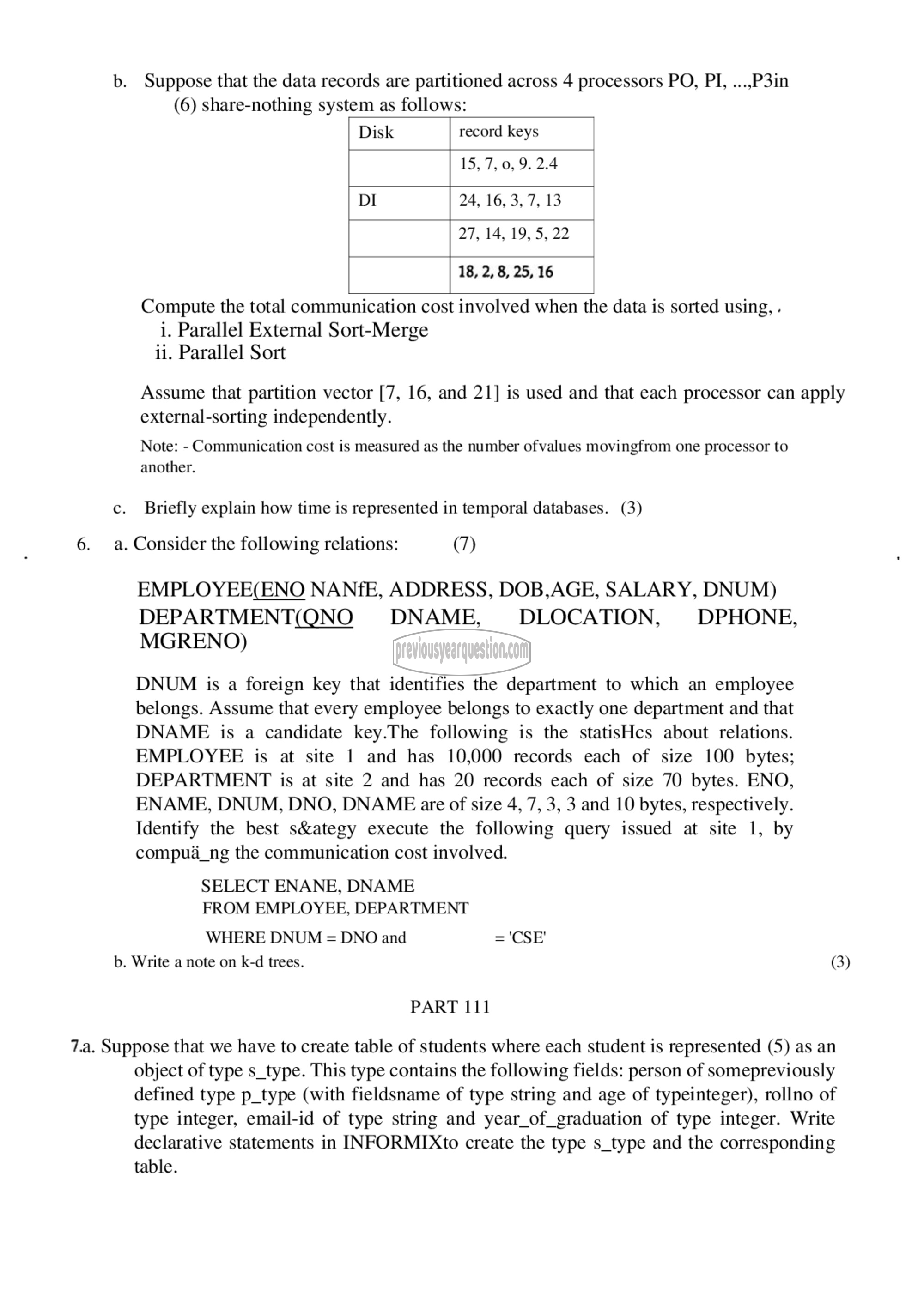 Question Paper - Topics in Database Technology-3