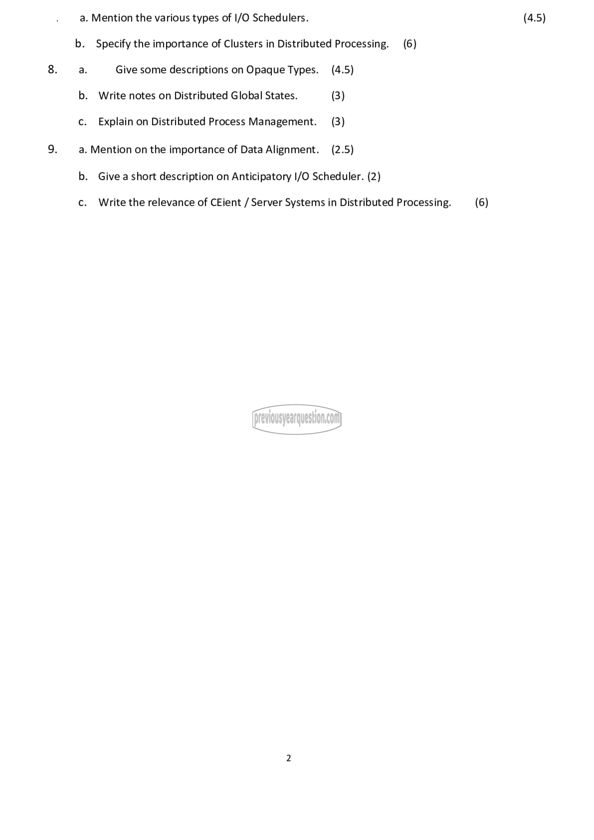 Question Paper - Operating System Design-2