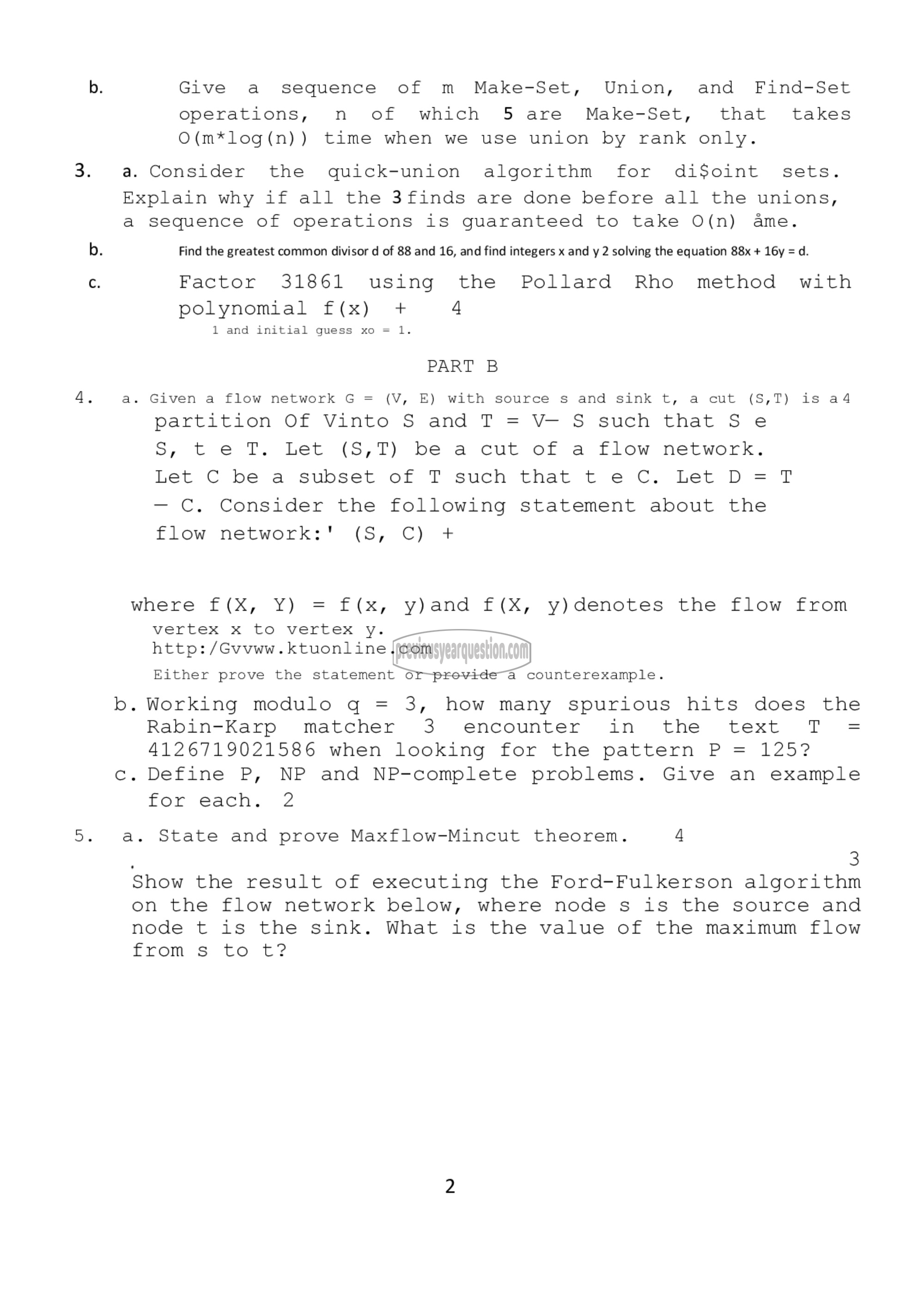 Question Paper - Advanced Data Structures and Algorithms-2