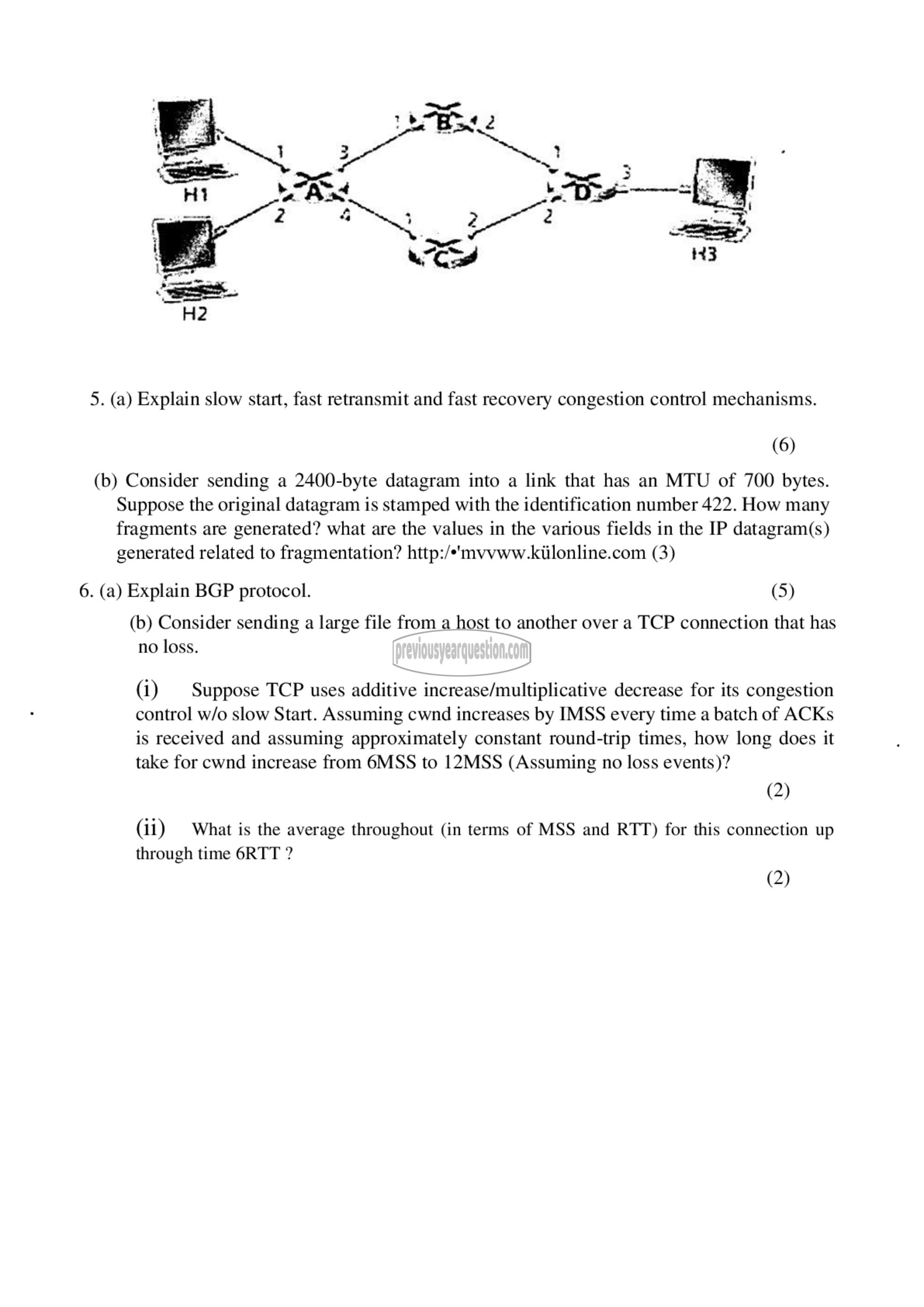 Question Paper - Advanced Computer Networks-3