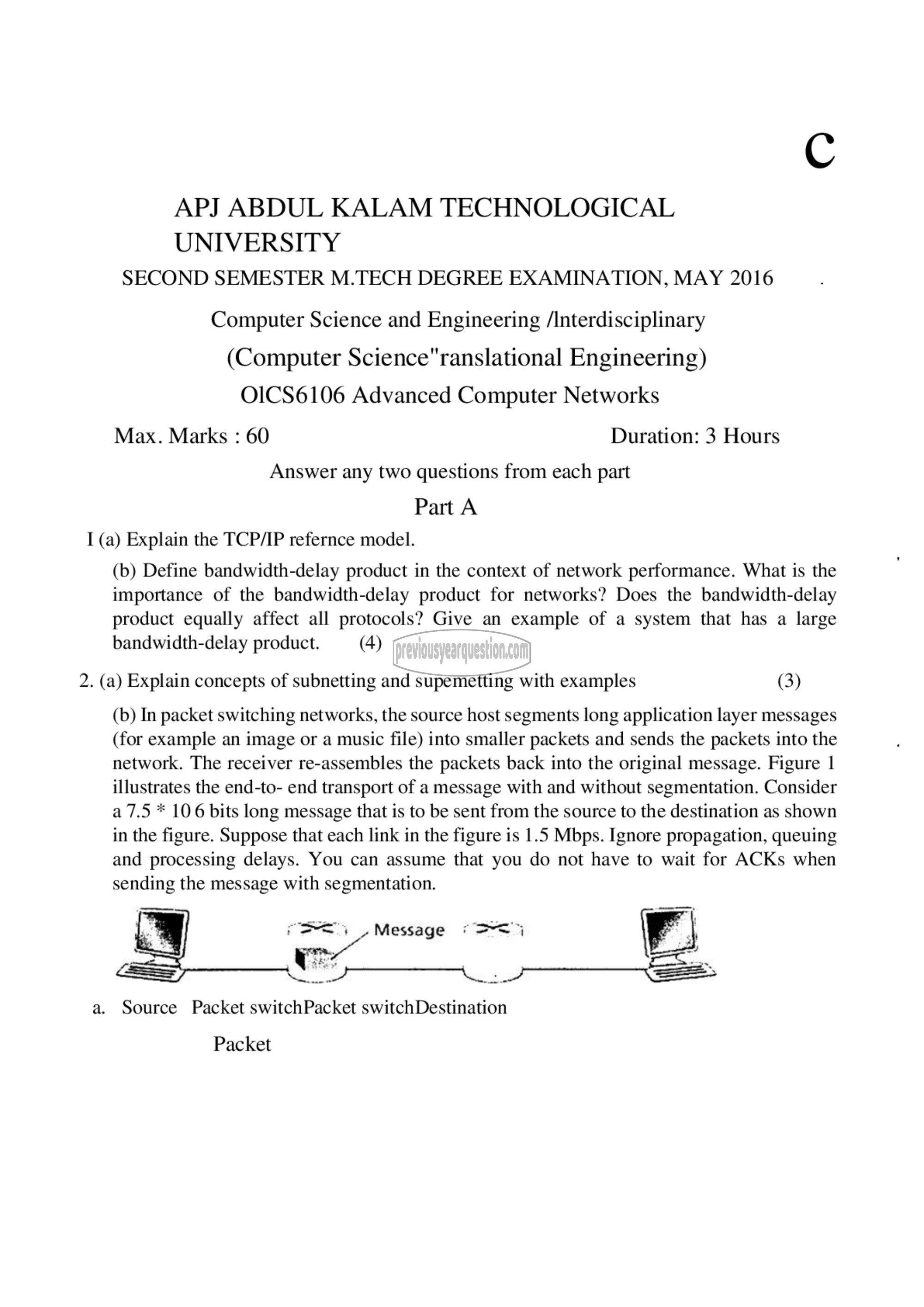 Question Paper - Advanced Computer Networks-1