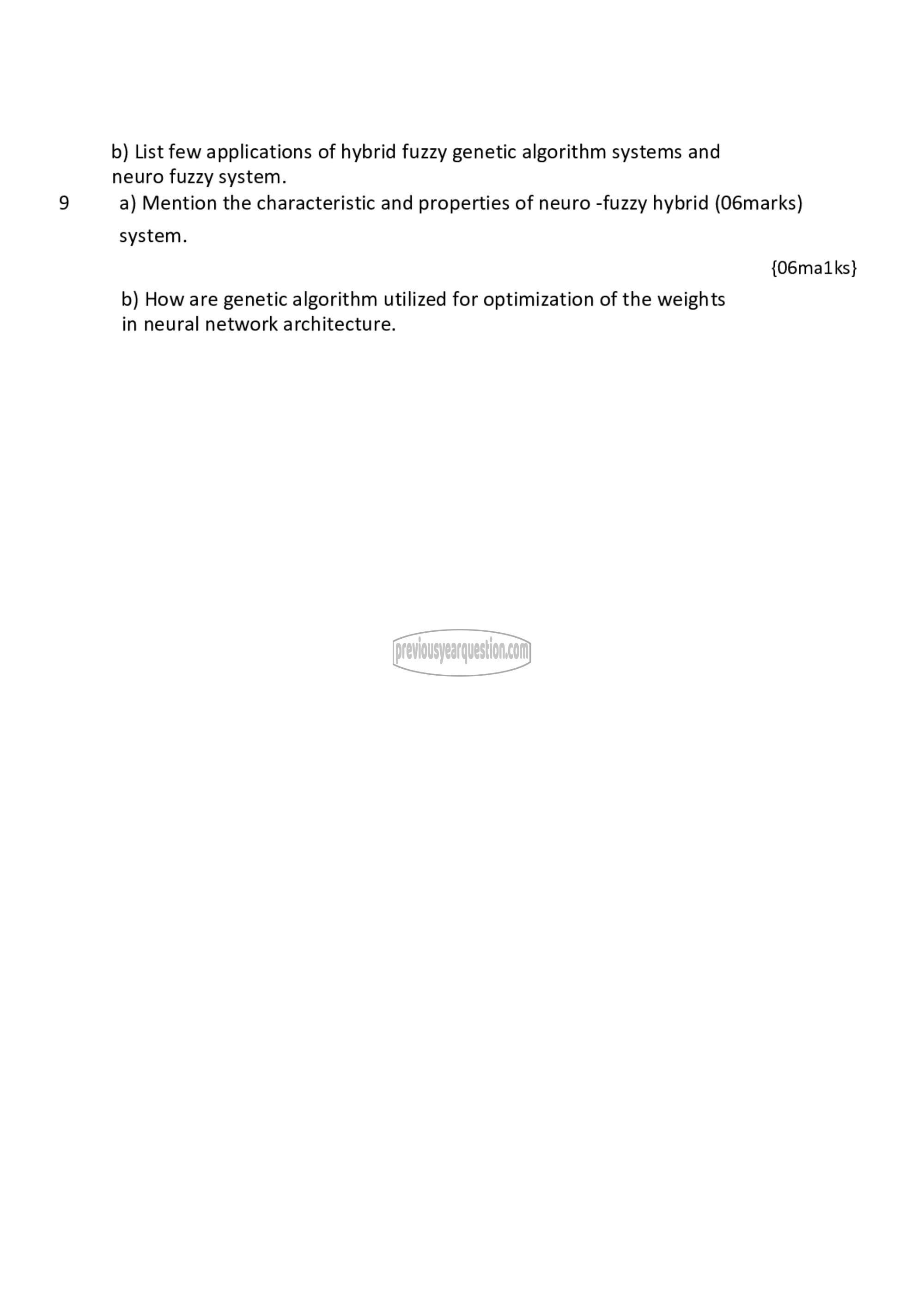 Question Paper - Soft Computing-3