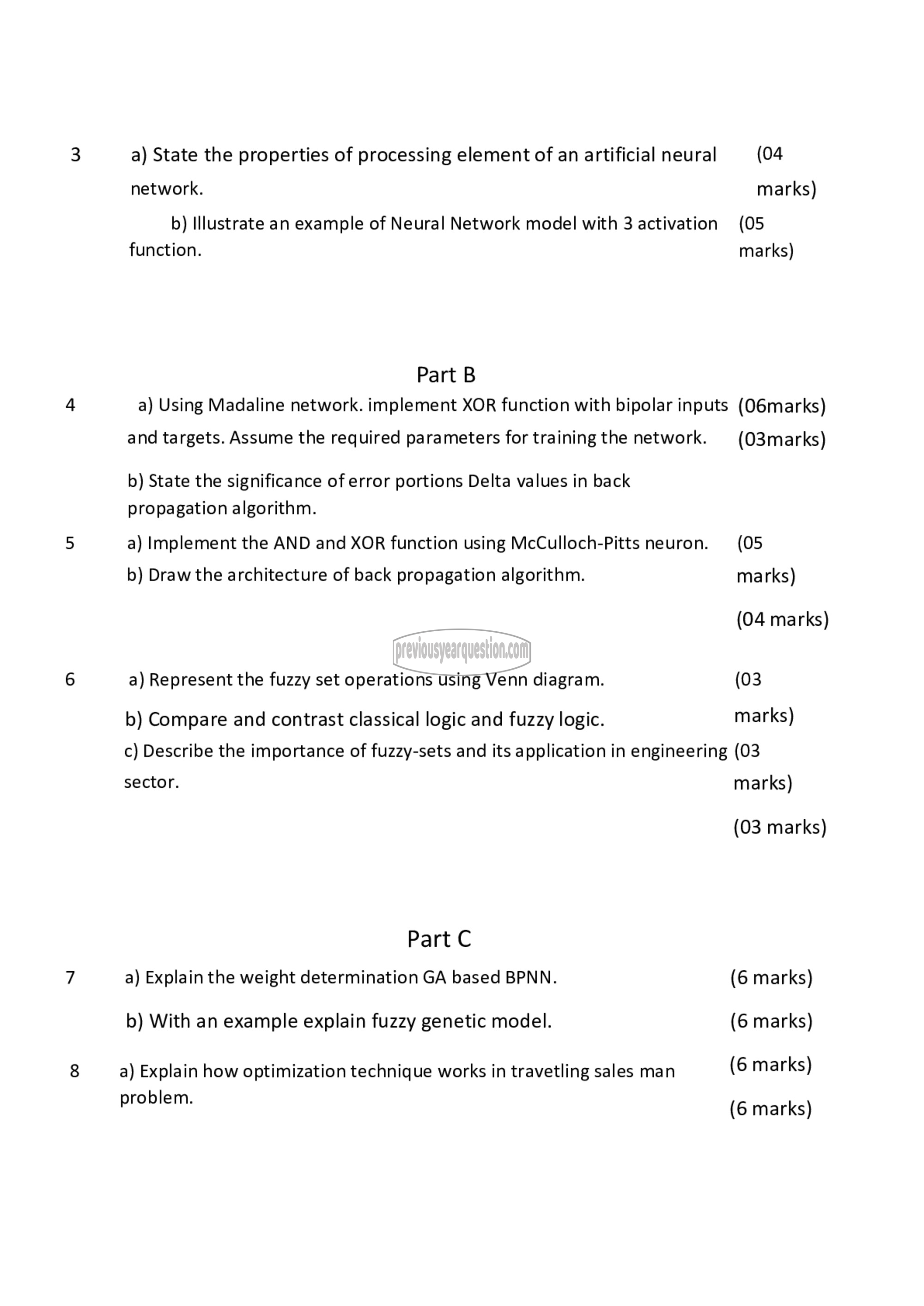 Question Paper - Soft Computing-2