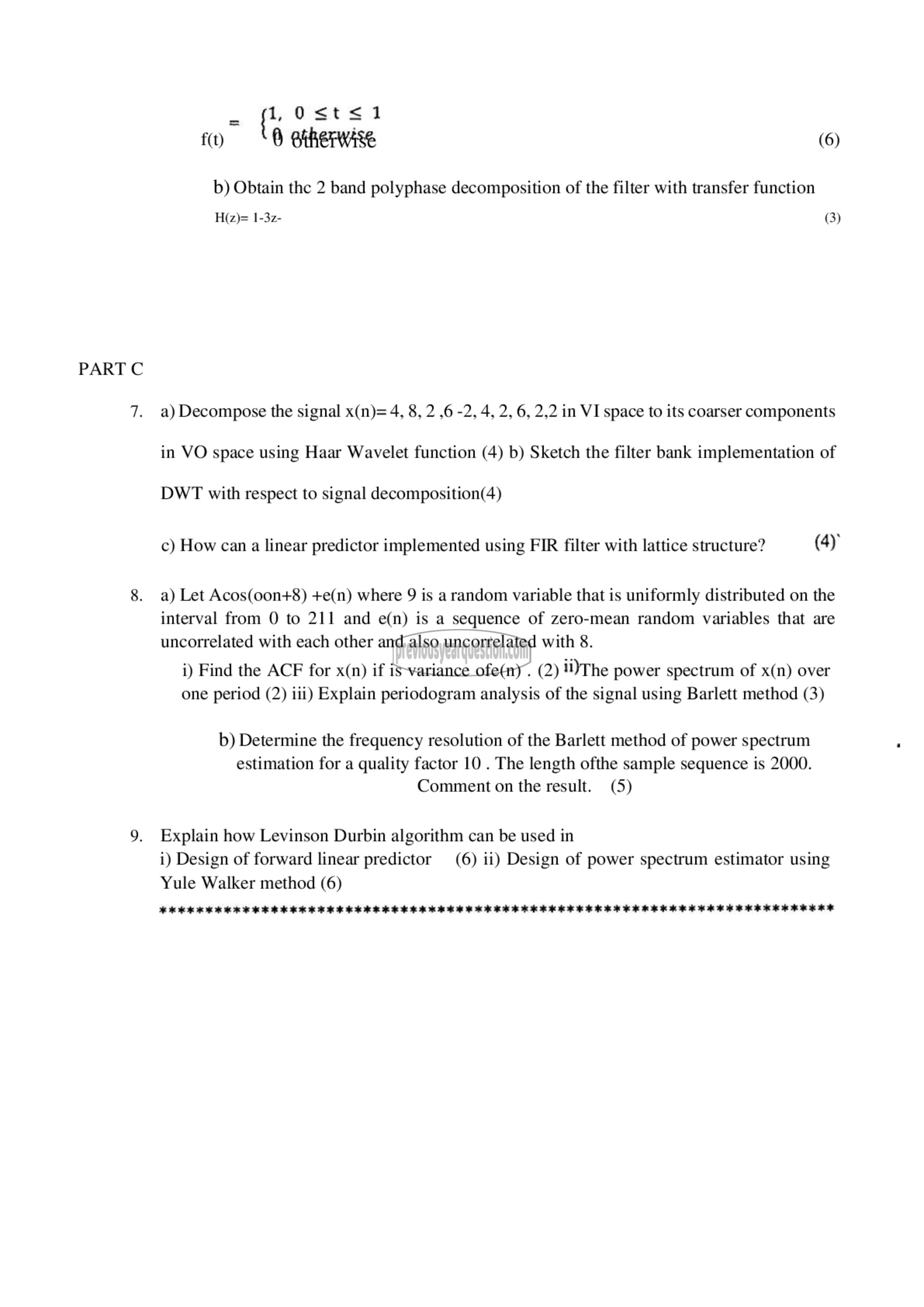 Question Paper - Advanced Digital Signal Processing-3