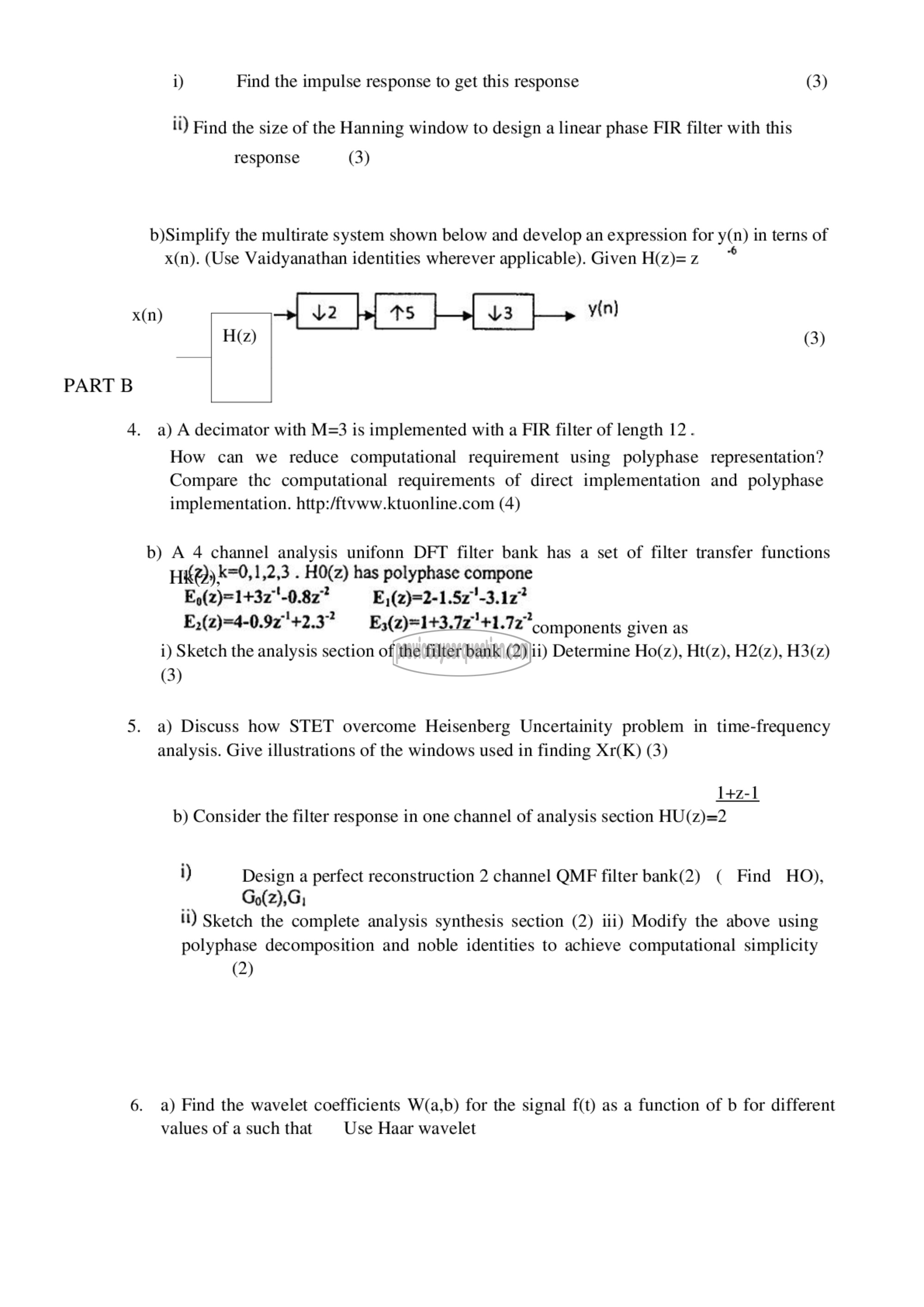 Question Paper - Advanced Digital Signal Processing-2