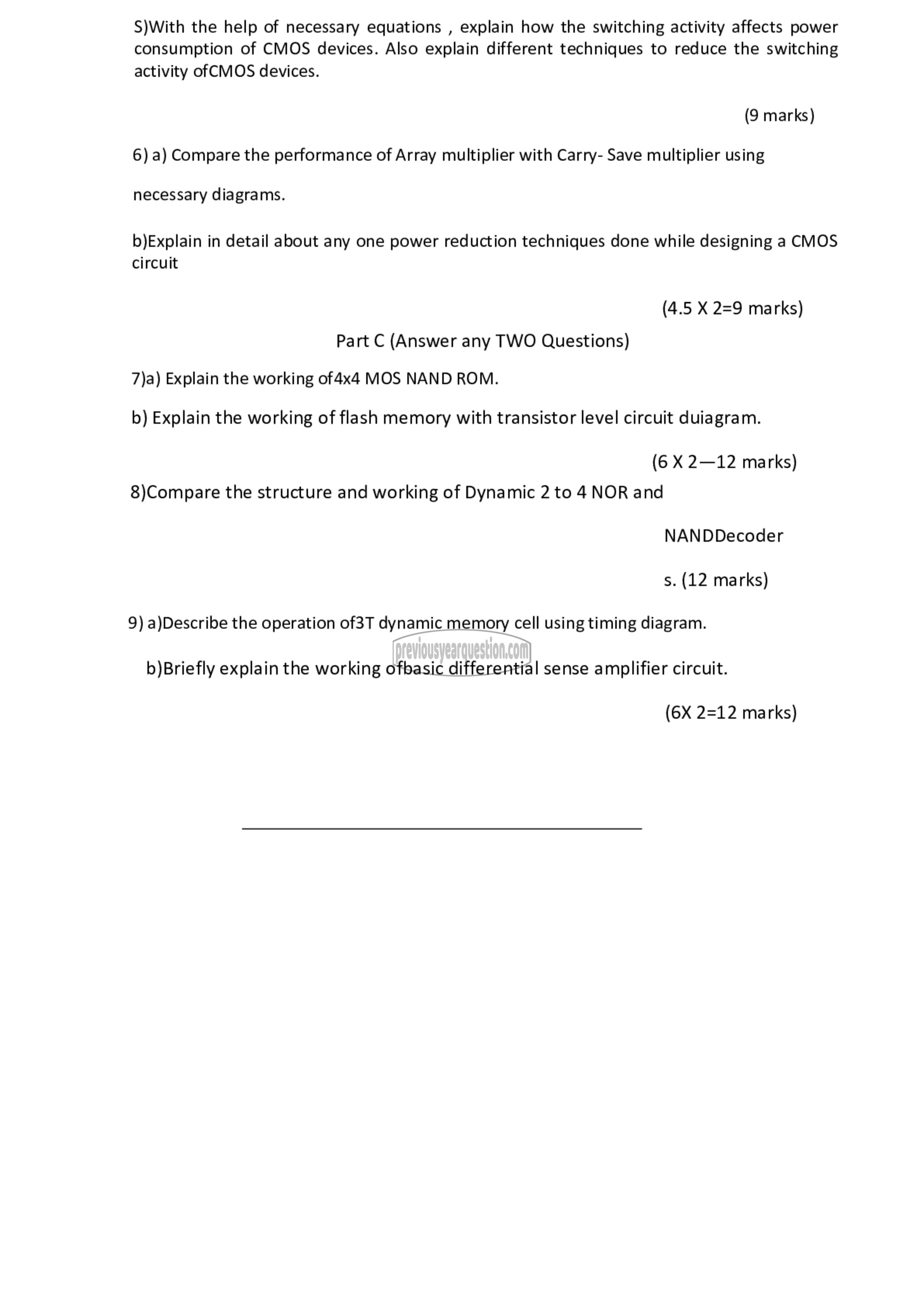 Question Paper - Design of VLSI Systems-2