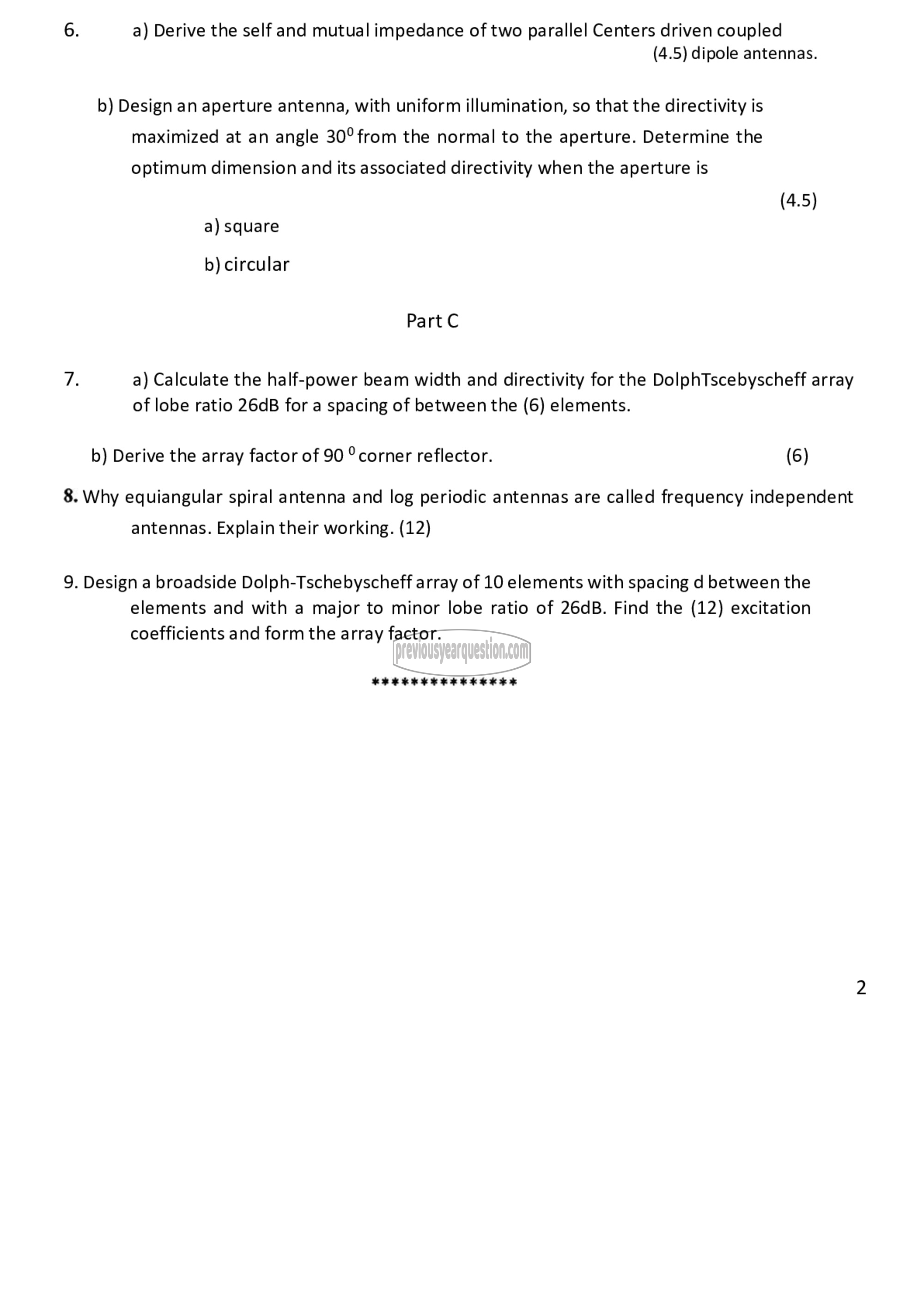 Question Paper - Antenna Theory and Design-2