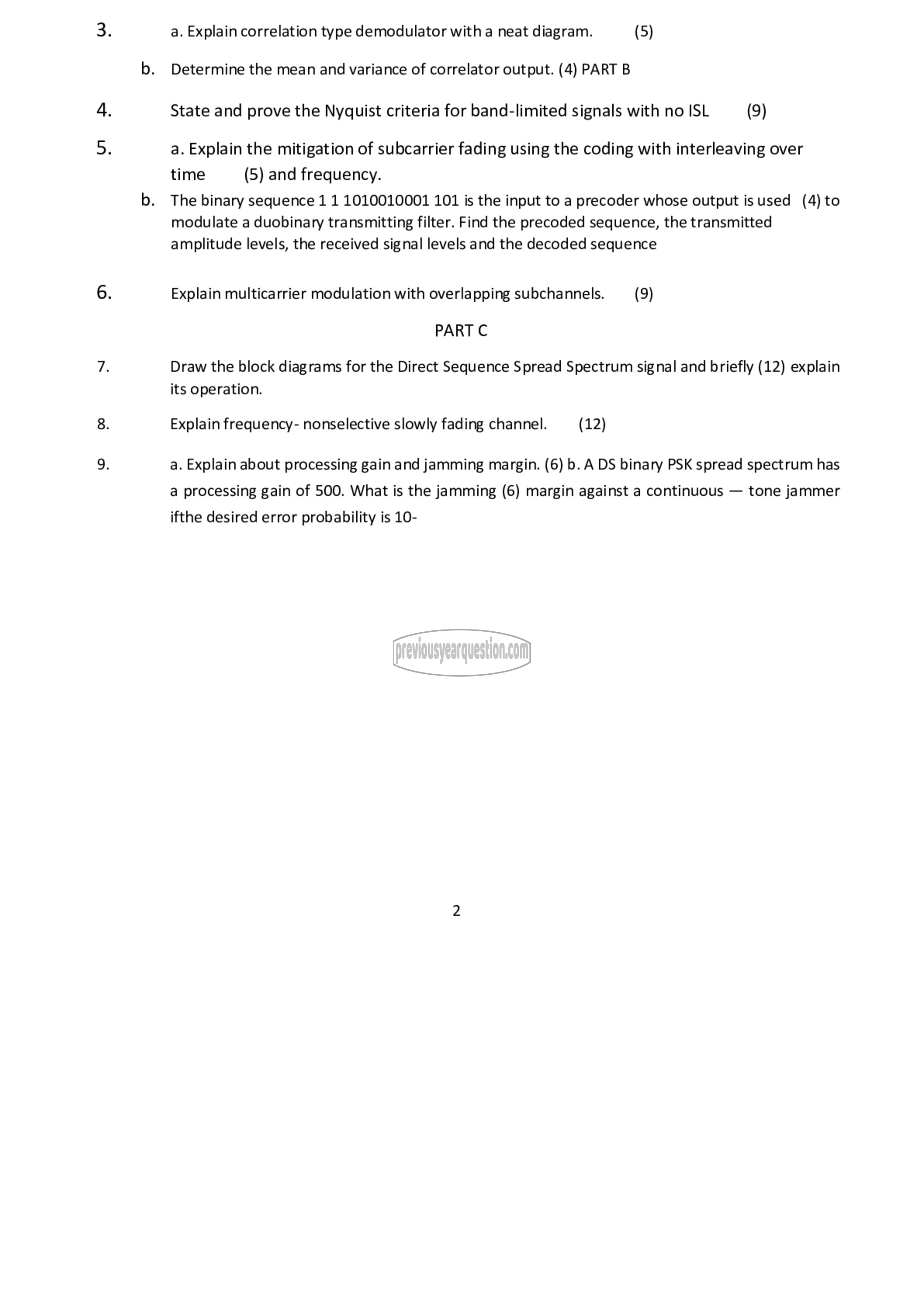 Question Paper - Advanced Digital Communication-2