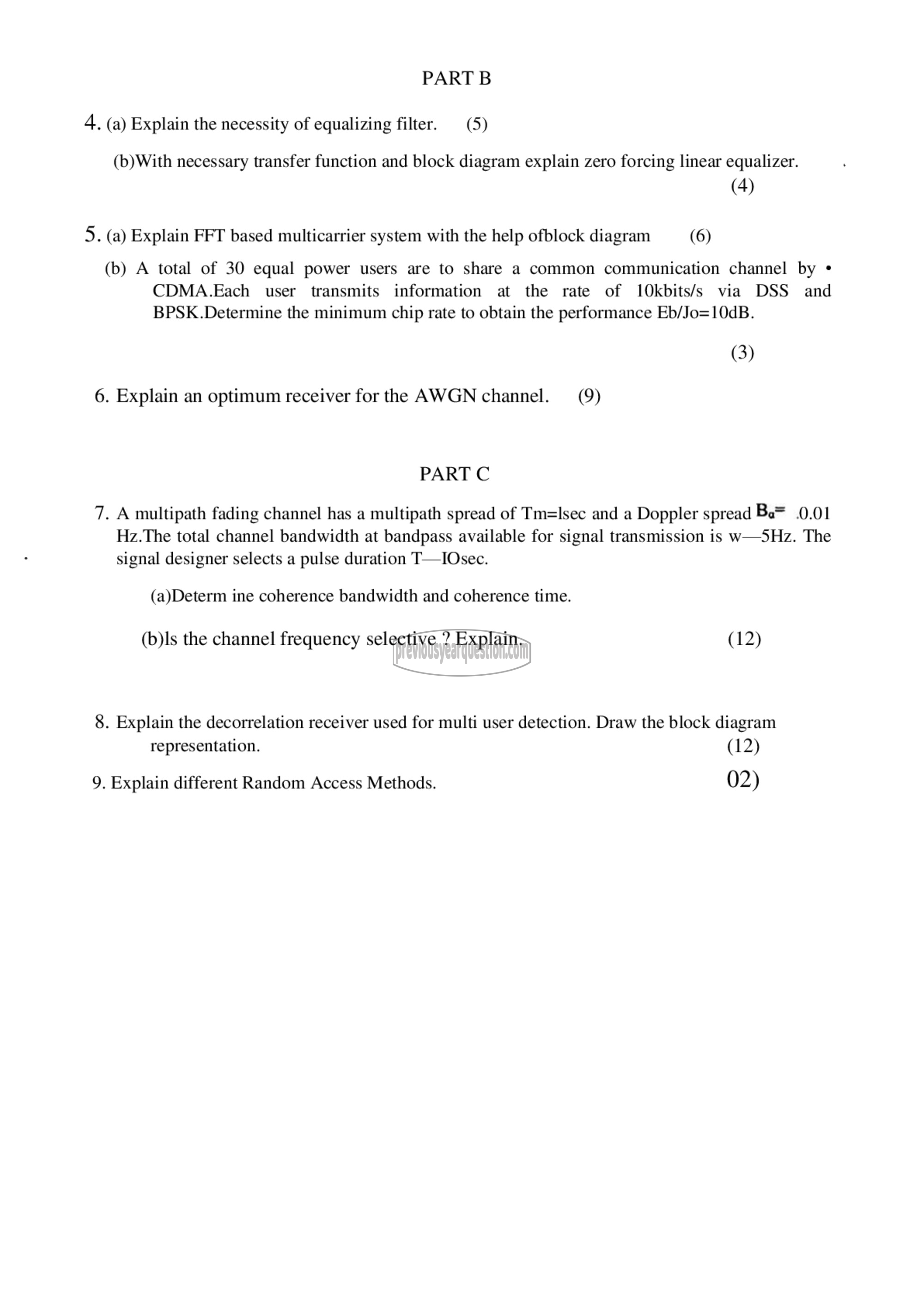 Question Paper - Advanced Digital Communication-2