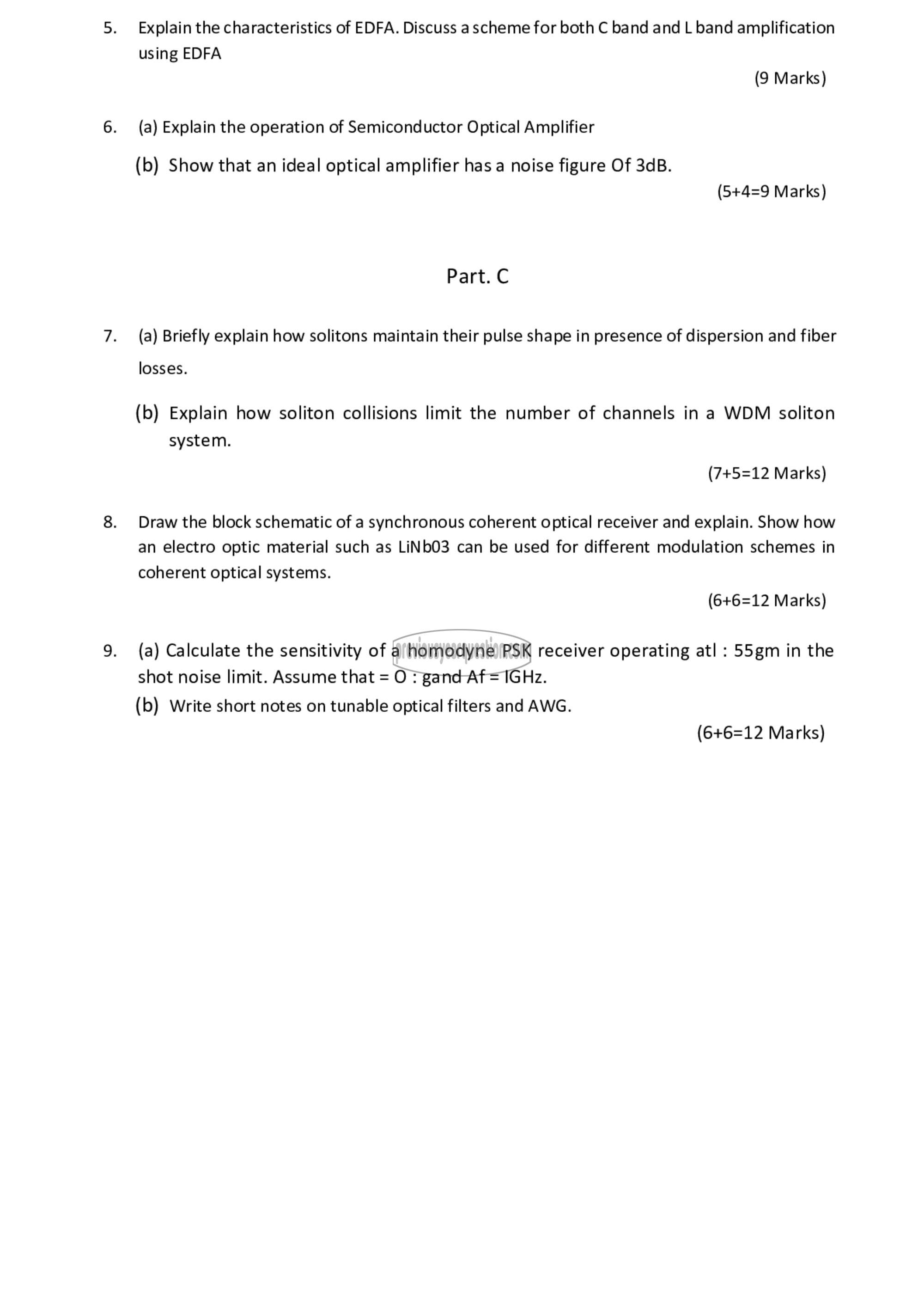 Question Paper - Optical Communication Systems-2