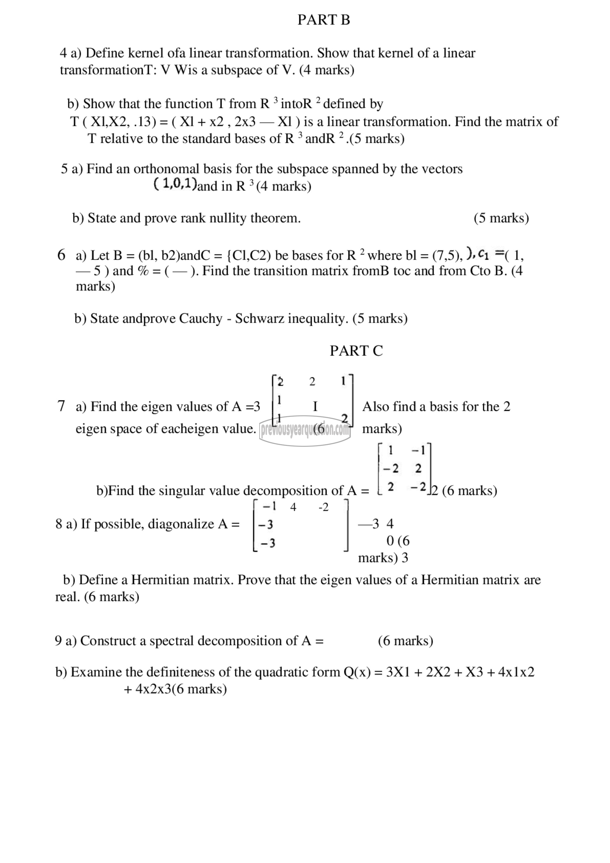 Question Paper - Applied Linear Algebra-2