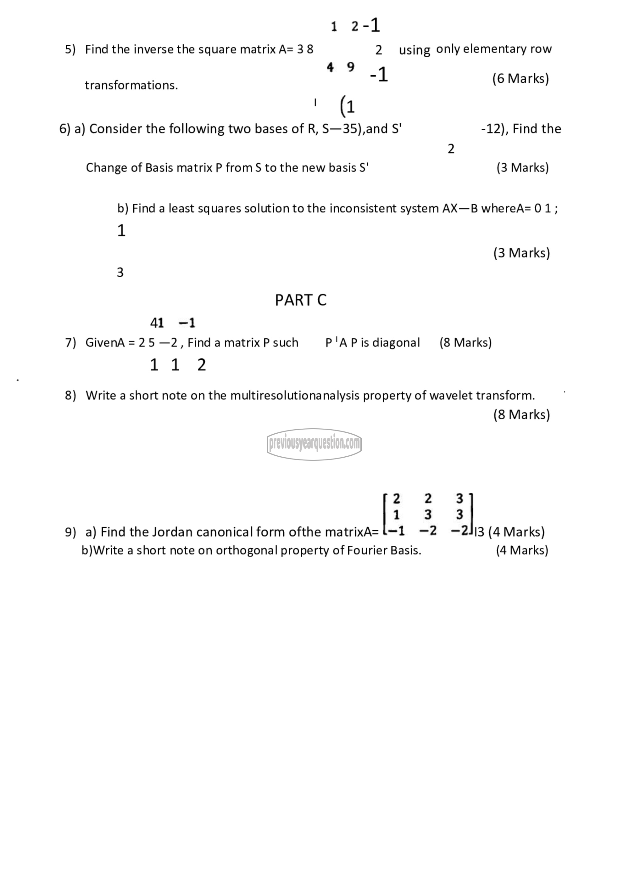 Question Paper - Applied Linear Algebra-2