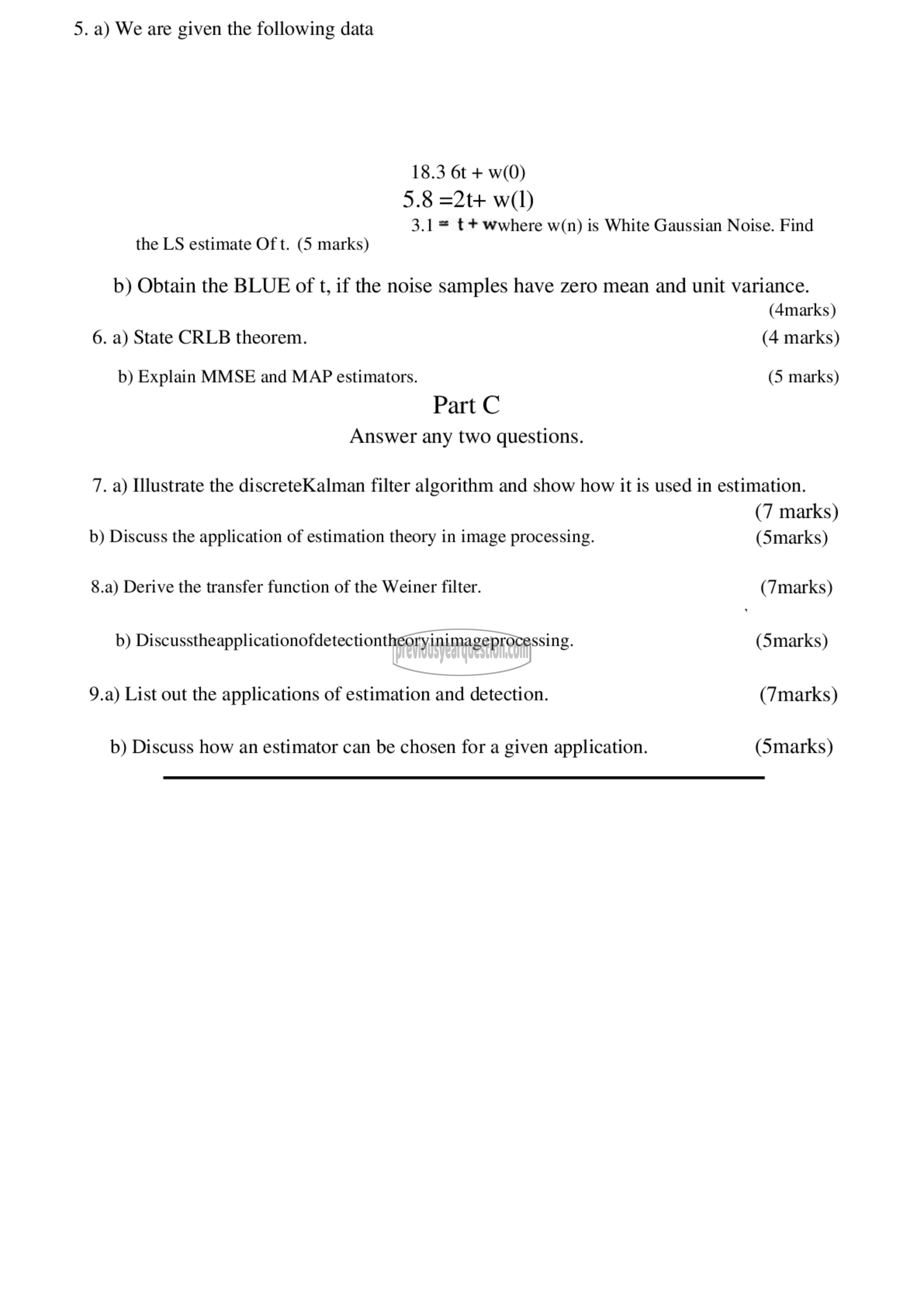 Question Paper - Estimation and Detection Theory-2