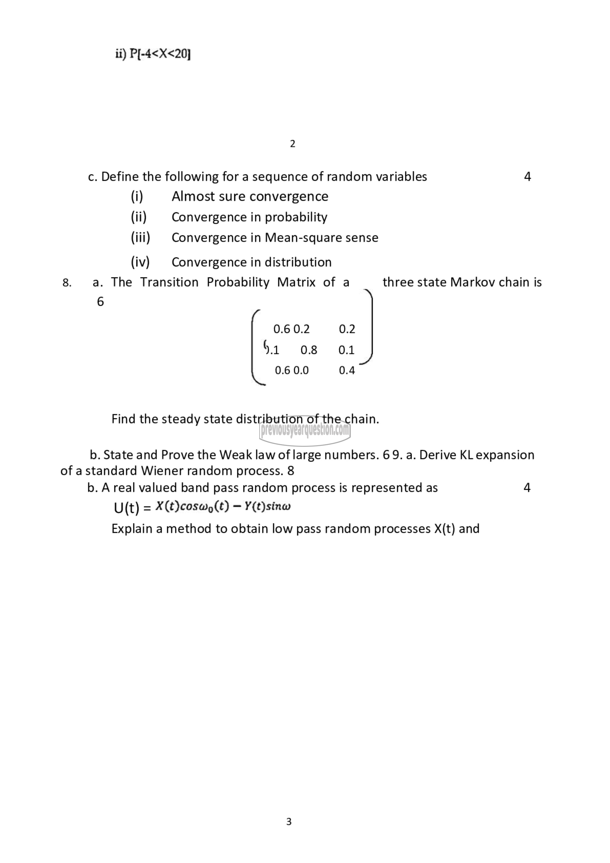 Question Paper - Random Processes & Applications-3