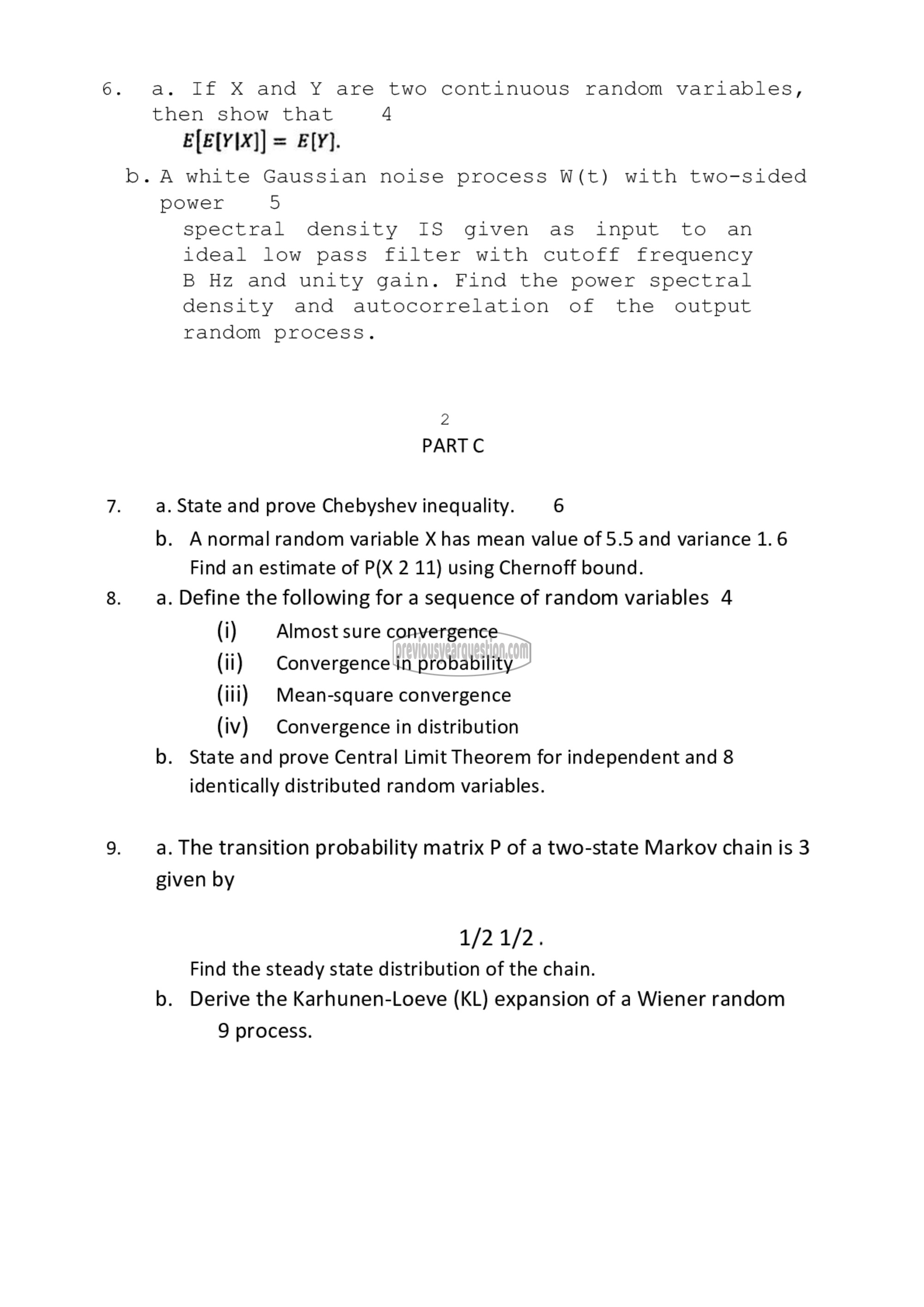 Question Paper - Random Processes & Applications-3