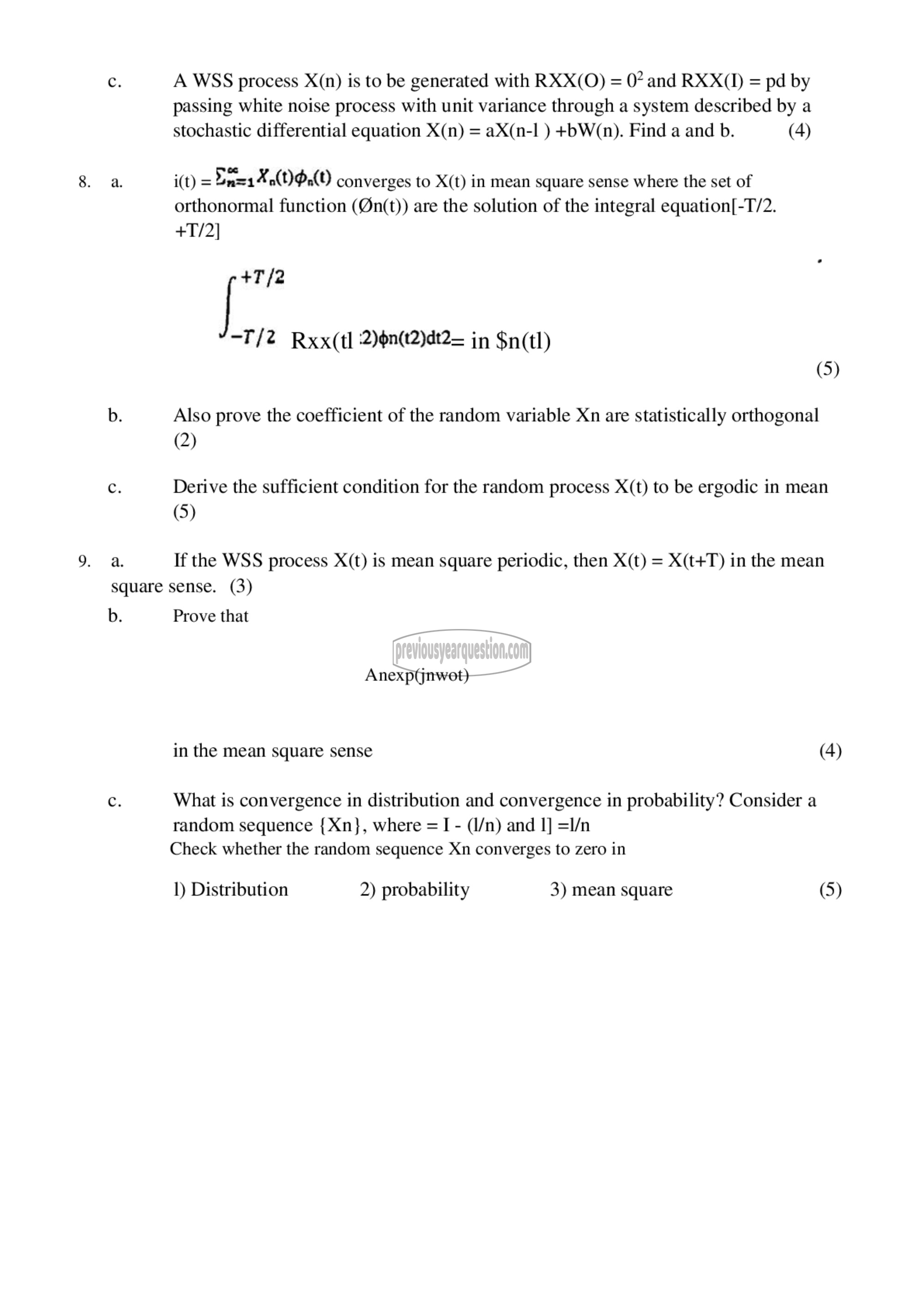 Question Paper - Random Processes & Applications-3