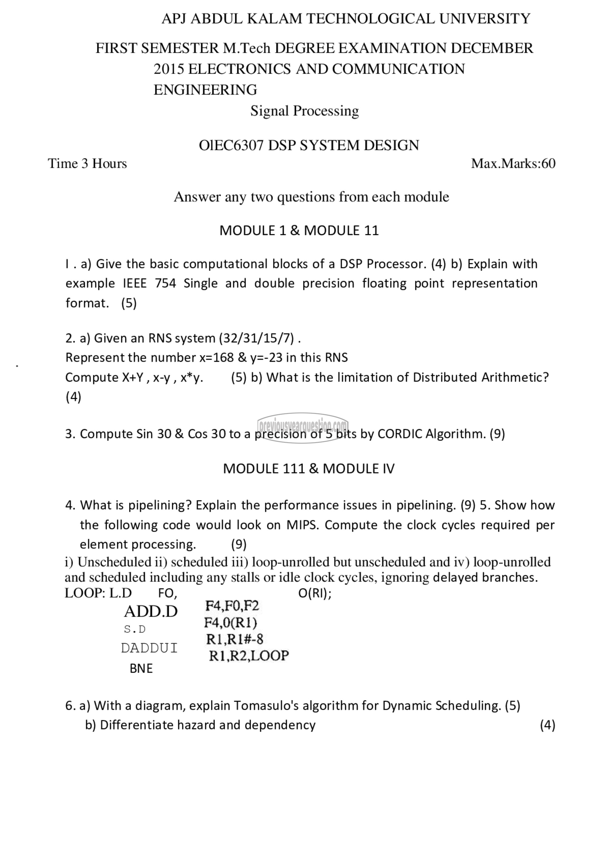 Question Paper - DSP System Design-1