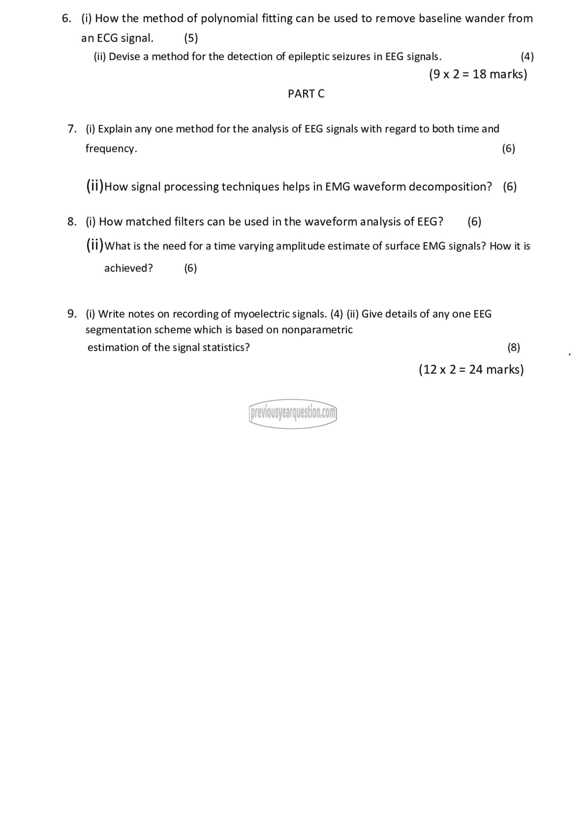 Question Paper - Biomedical Signal Processing-2