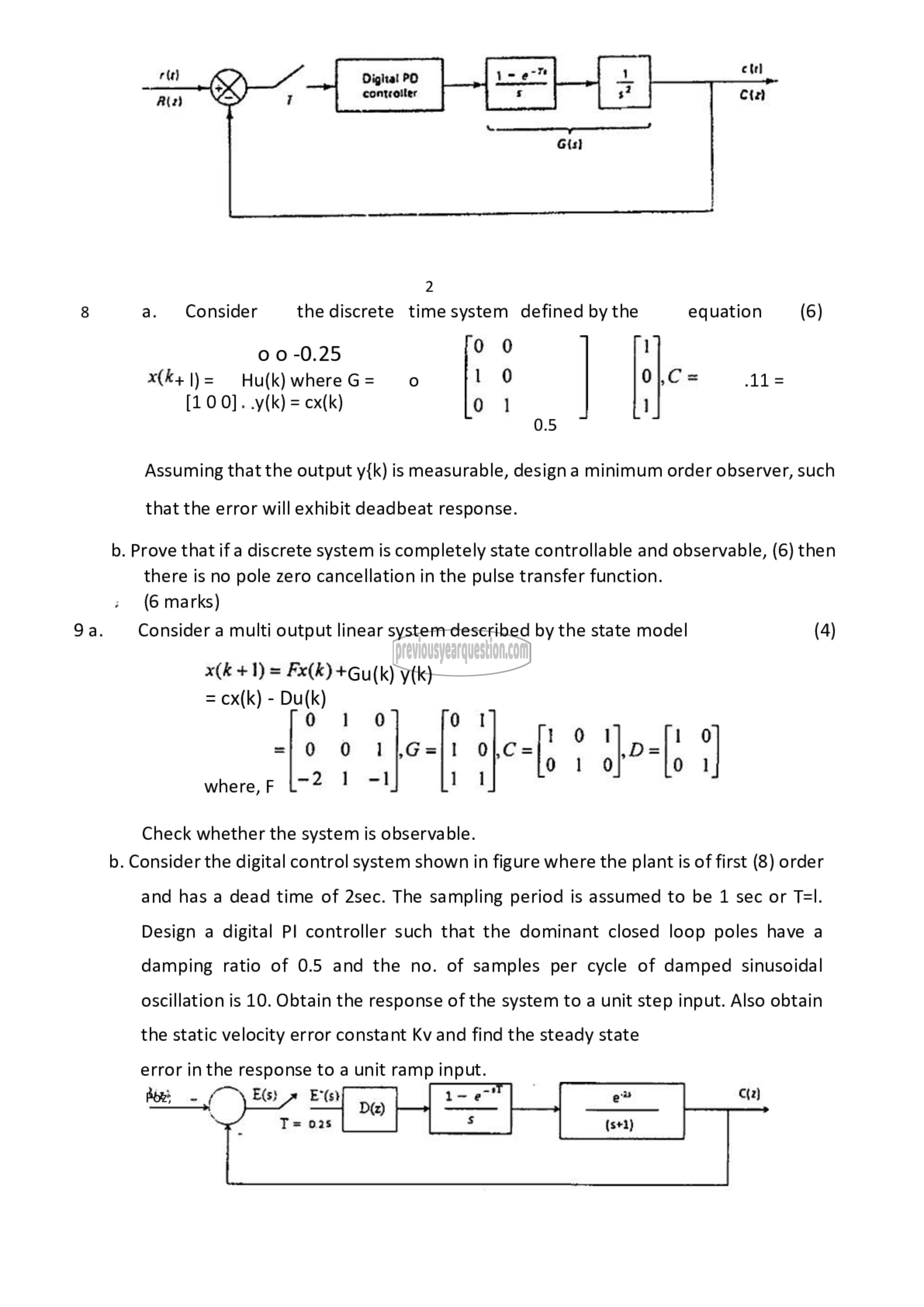 Question Paper - Digital Control Systems-3