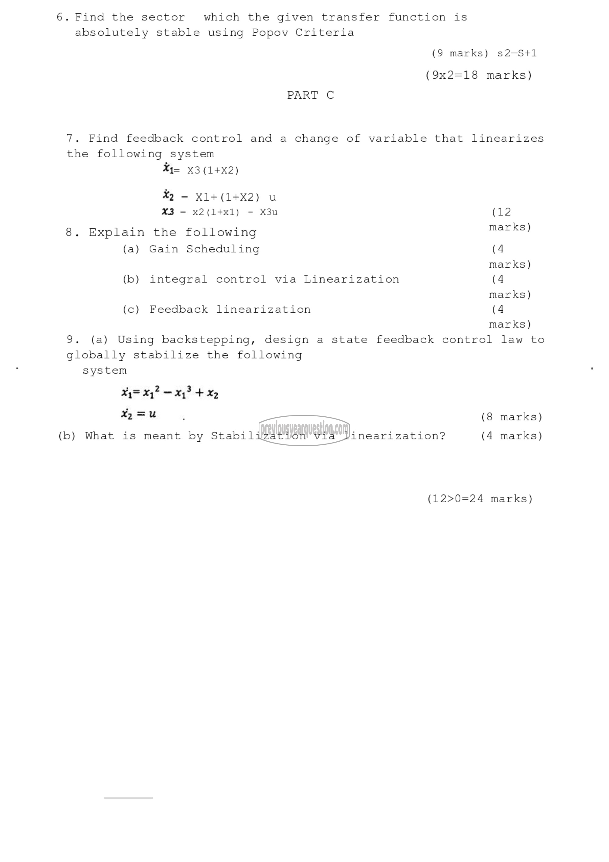 Question Paper - Nonlinear Control Systems-2