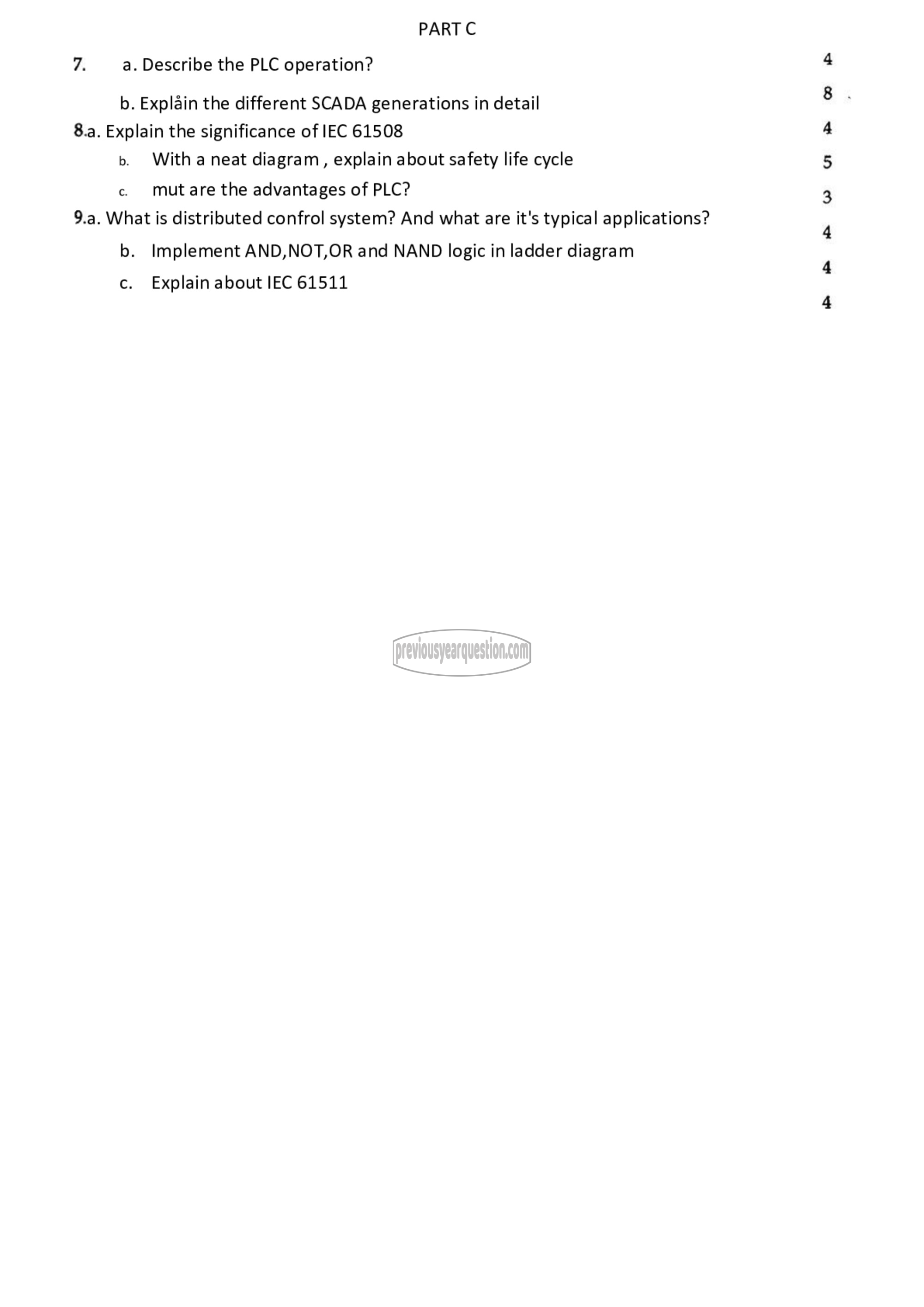 Question Paper - Process Control & Industrial Automation-2