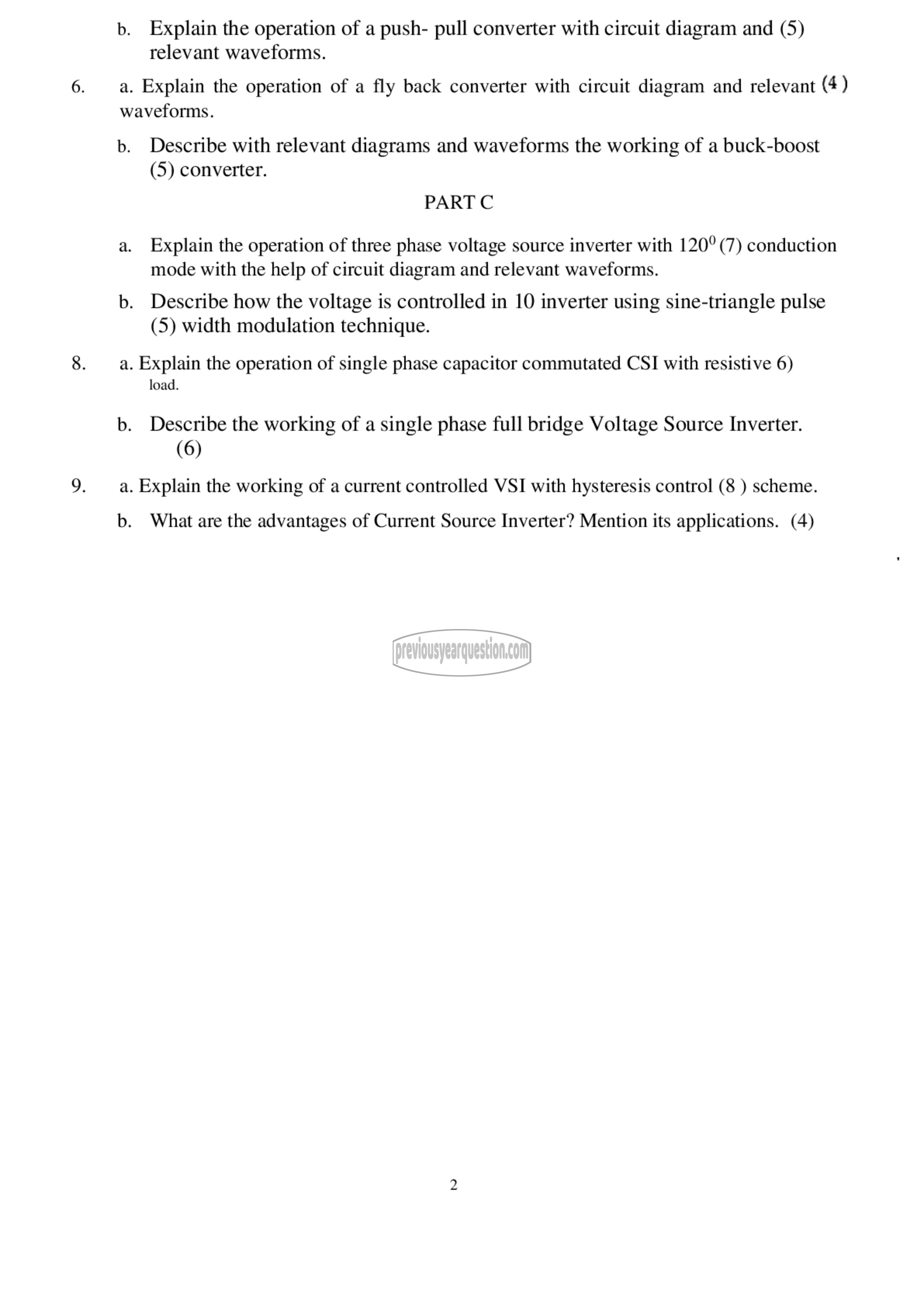 Question Paper - Power Electronic Circuits-2