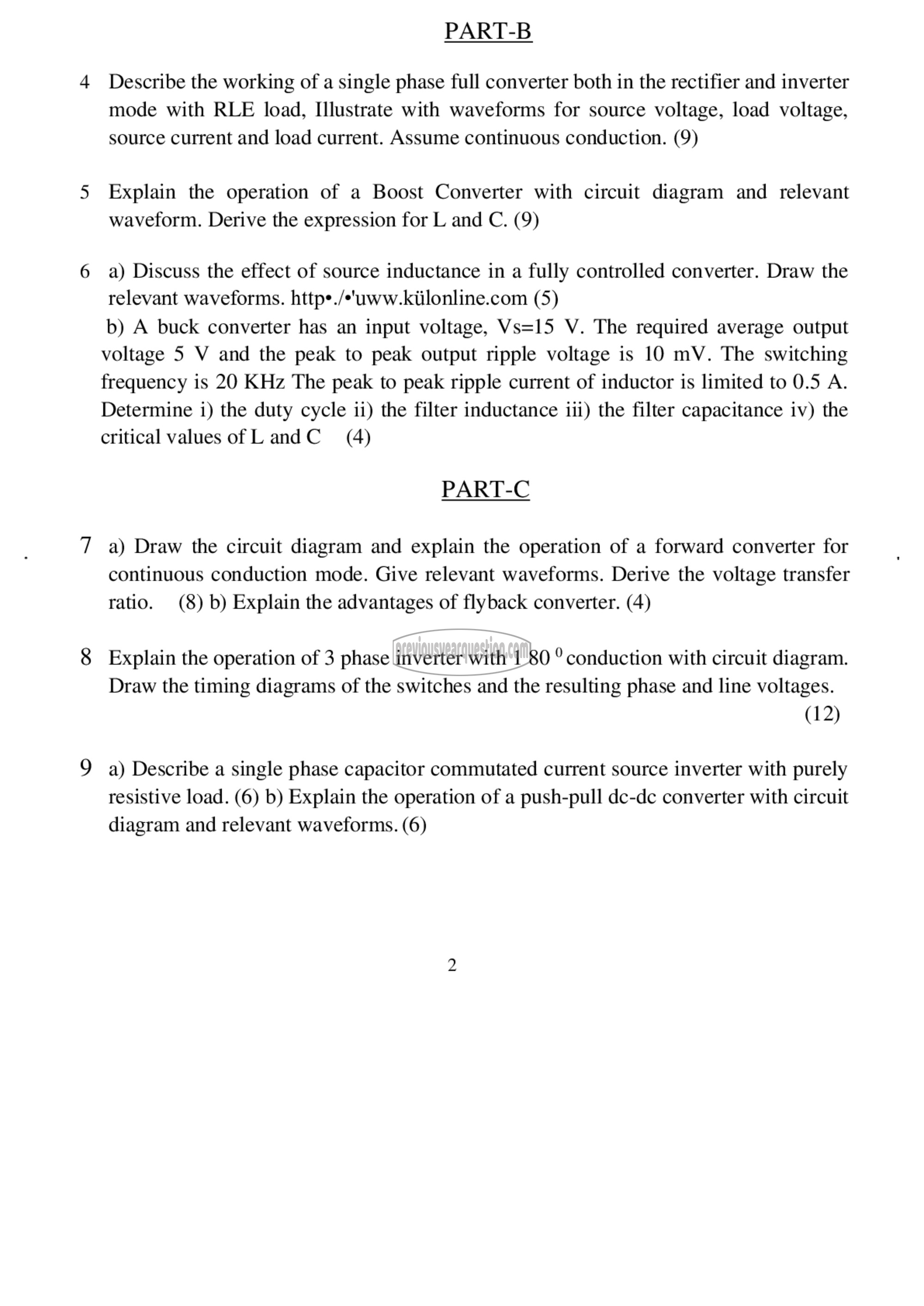 Question Paper - Power Converter Circuits-2