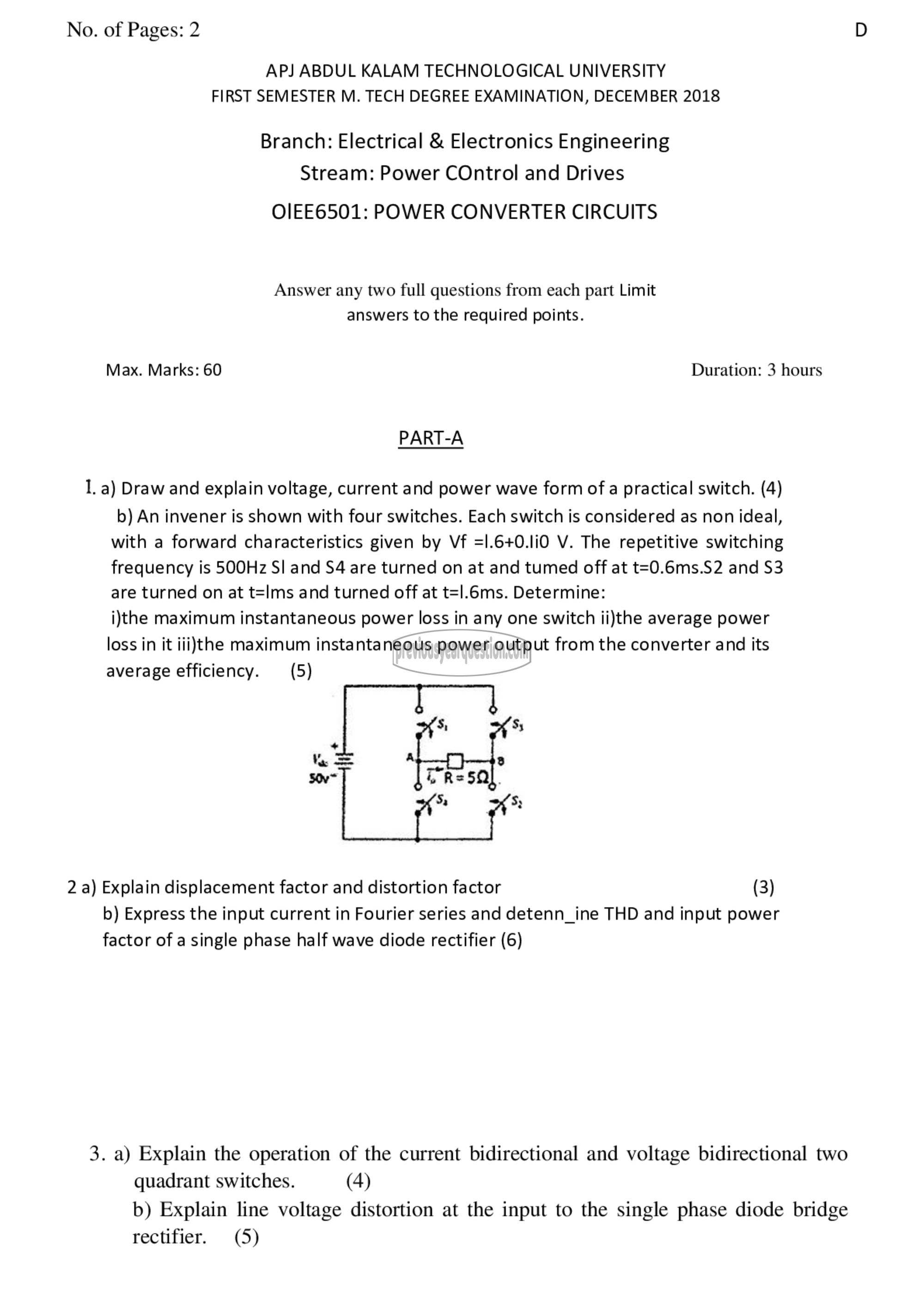 Question Paper - Power Converter Circuits-1