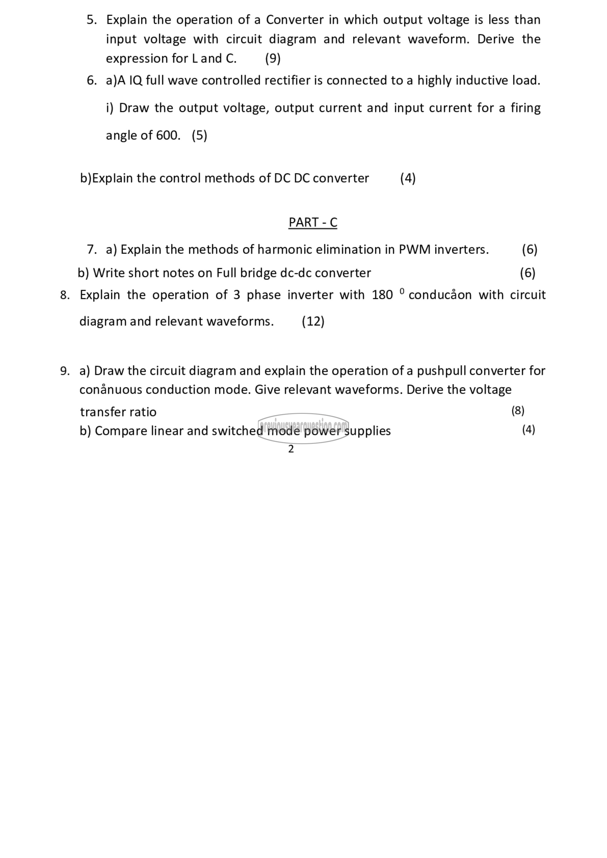 Question Paper - Power Converter Circuits-2