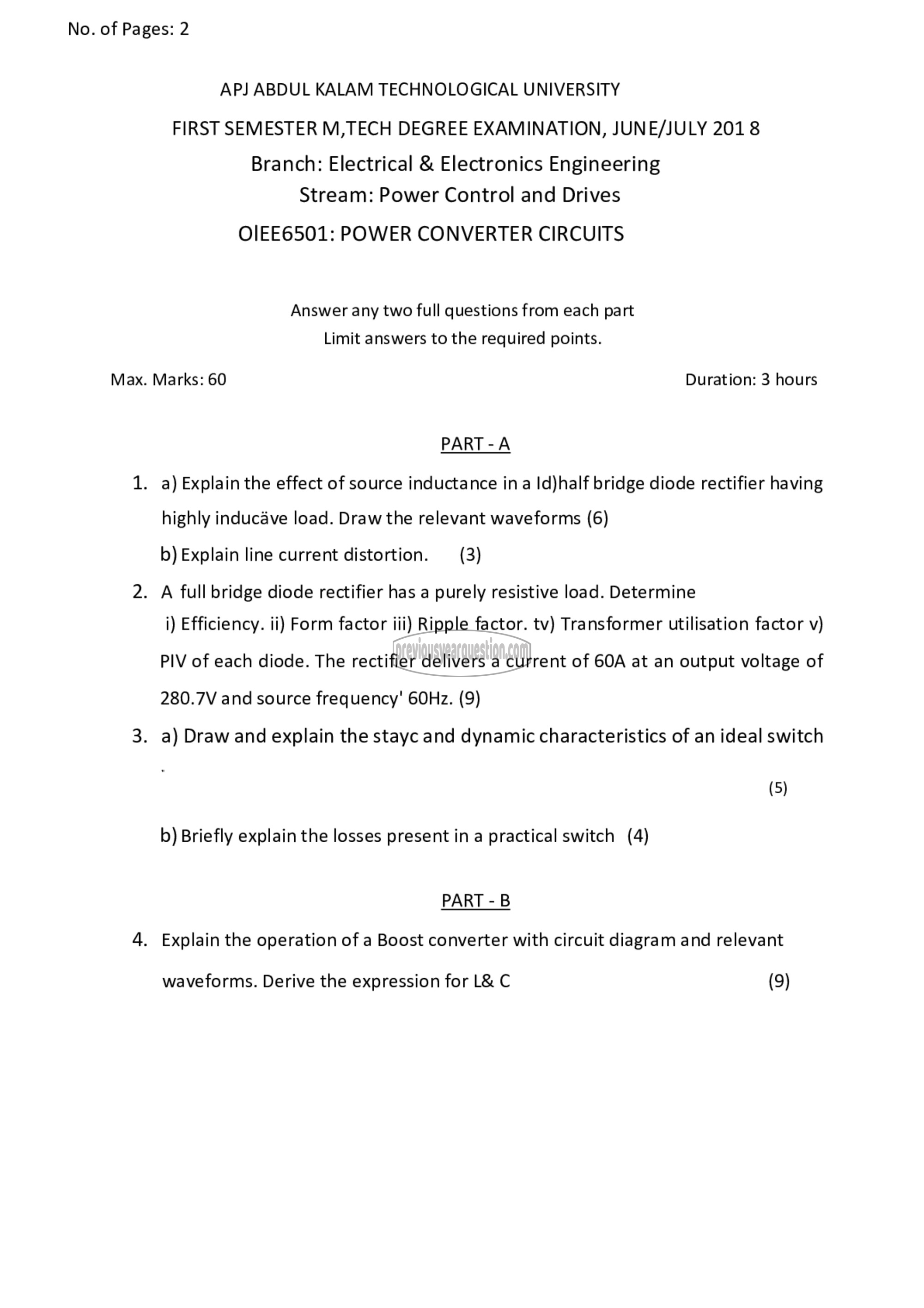 Question Paper - Power Converter Circuits-1