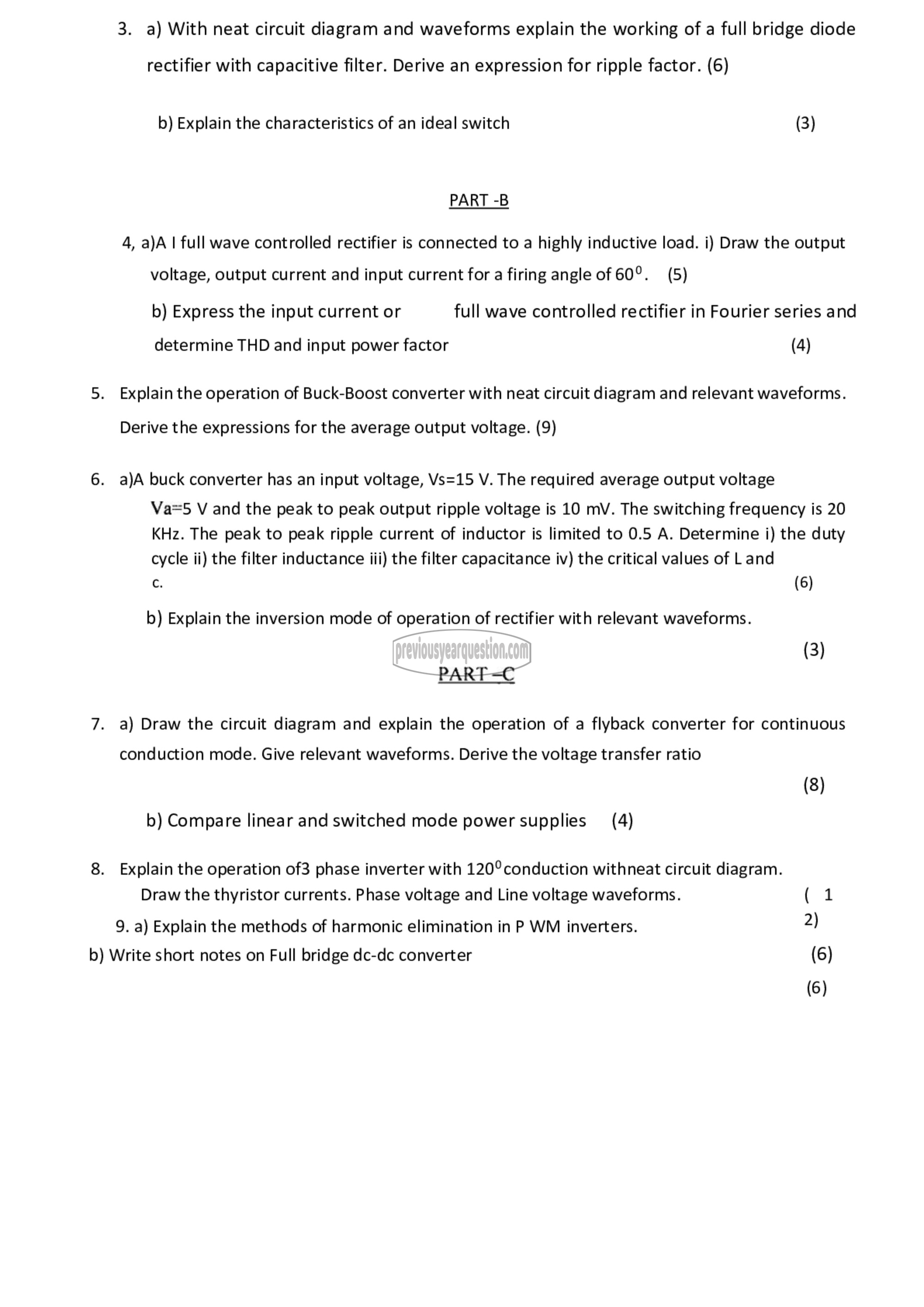 Question Paper - Power Converter Circuits-2