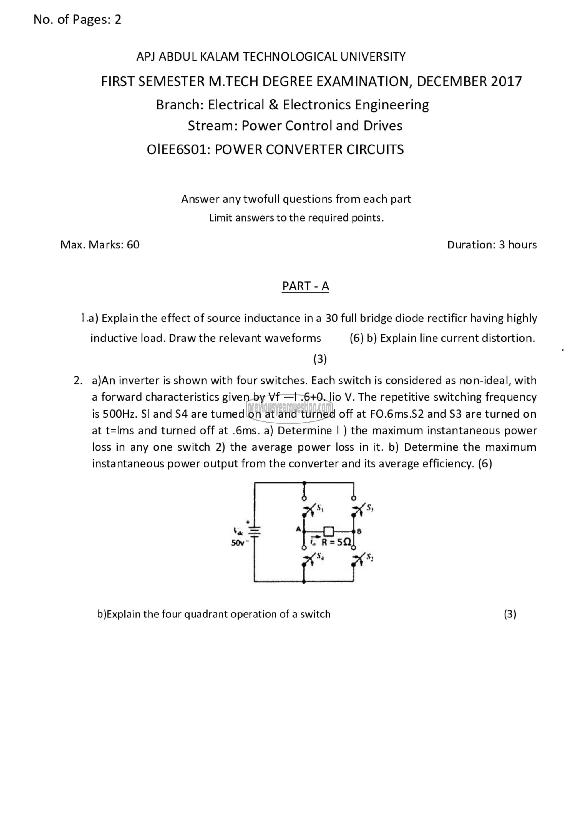 Question Paper - Power Converter Circuits-1