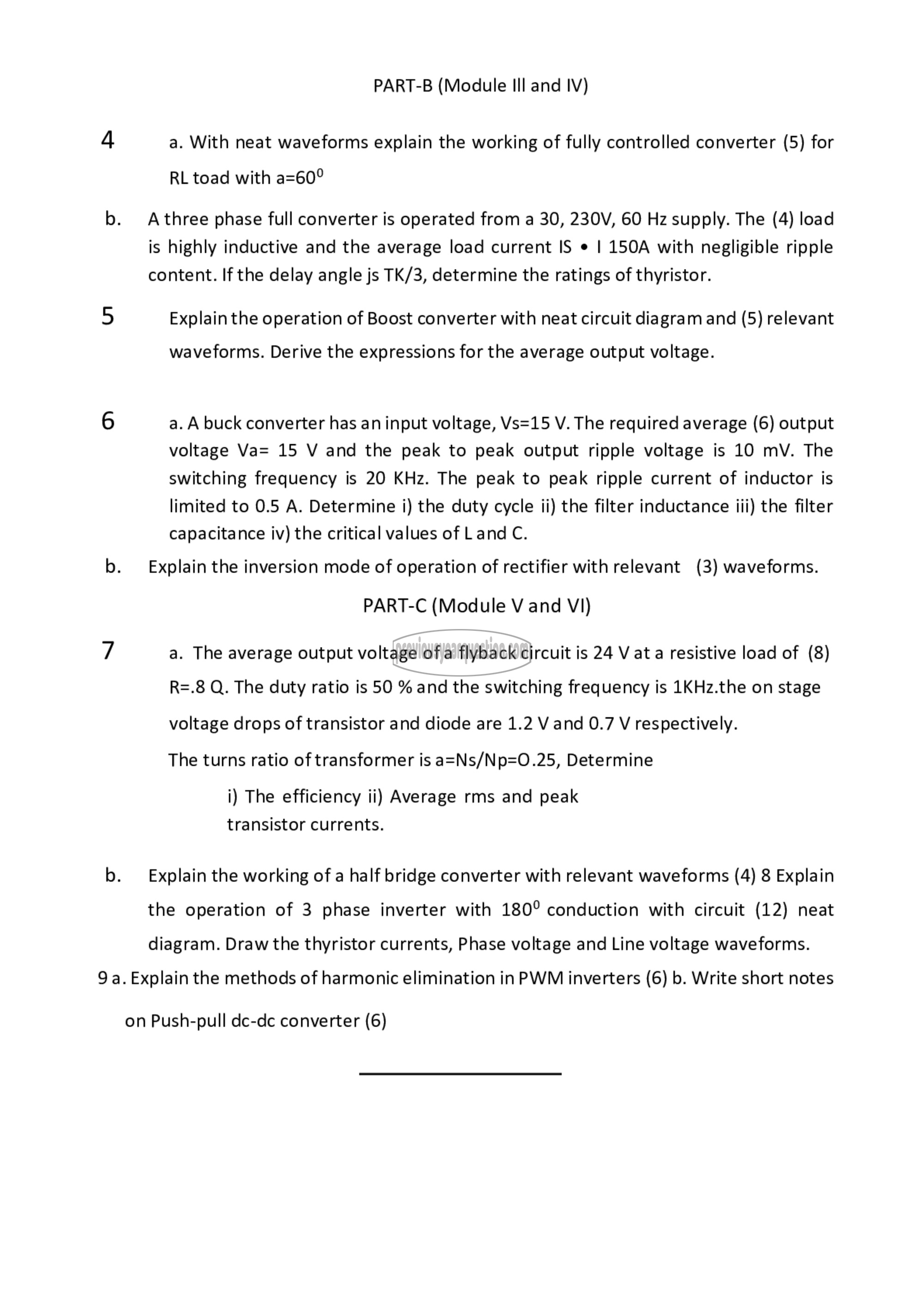 Question Paper - Power Converter Circuits-2