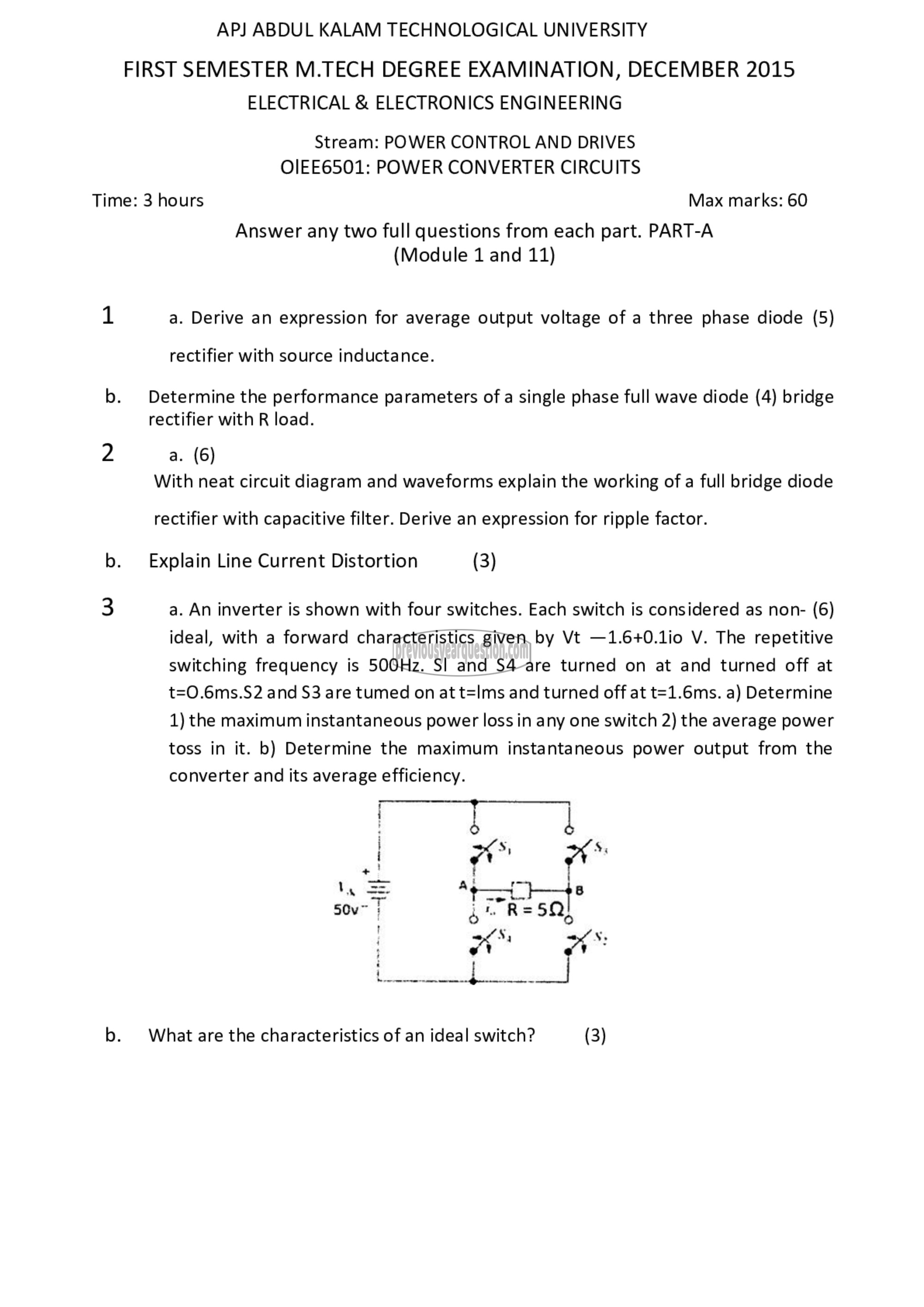 Question Paper - Power Converter Circuits-1