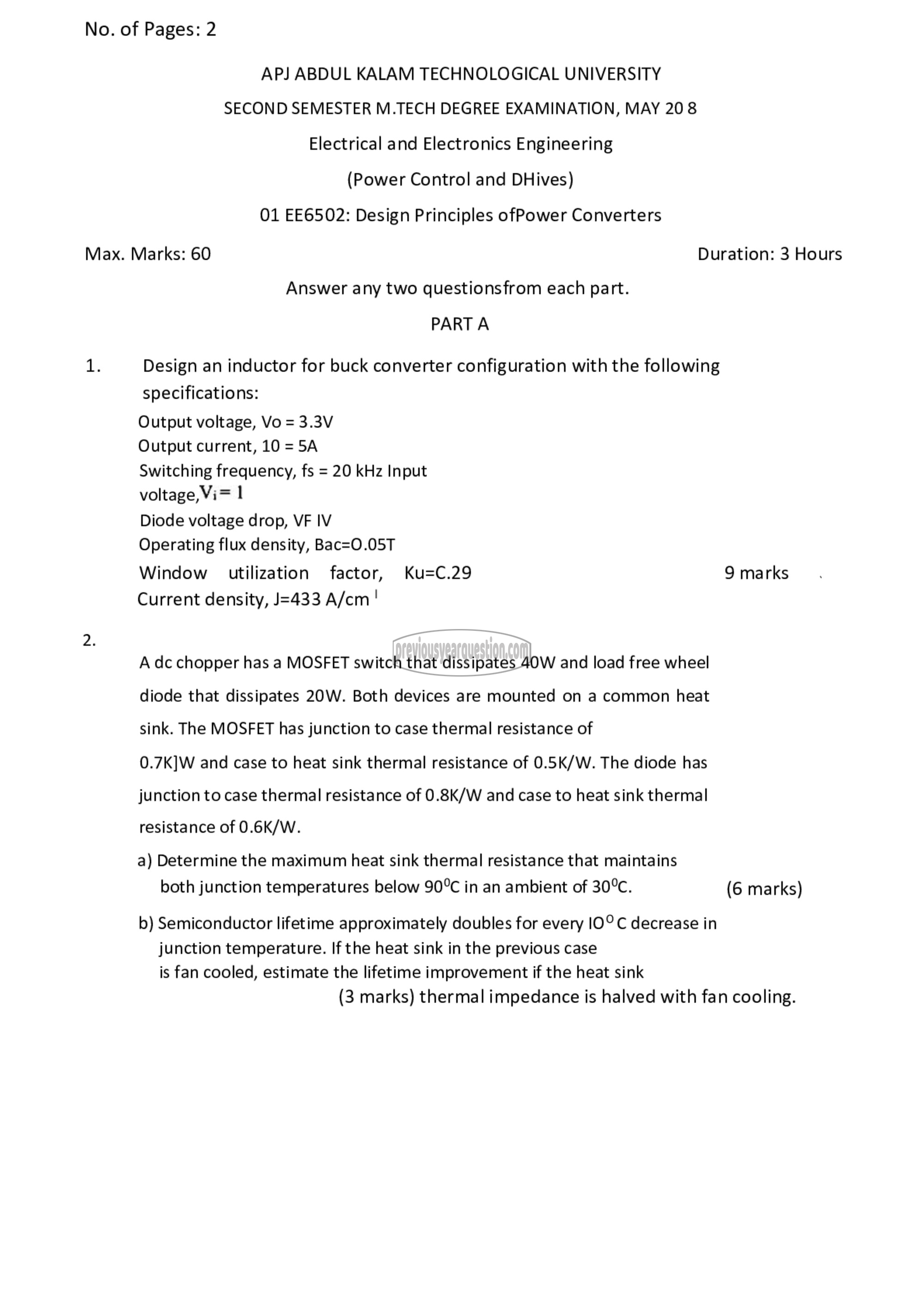 Question Paper - Design Principles of power converters-1