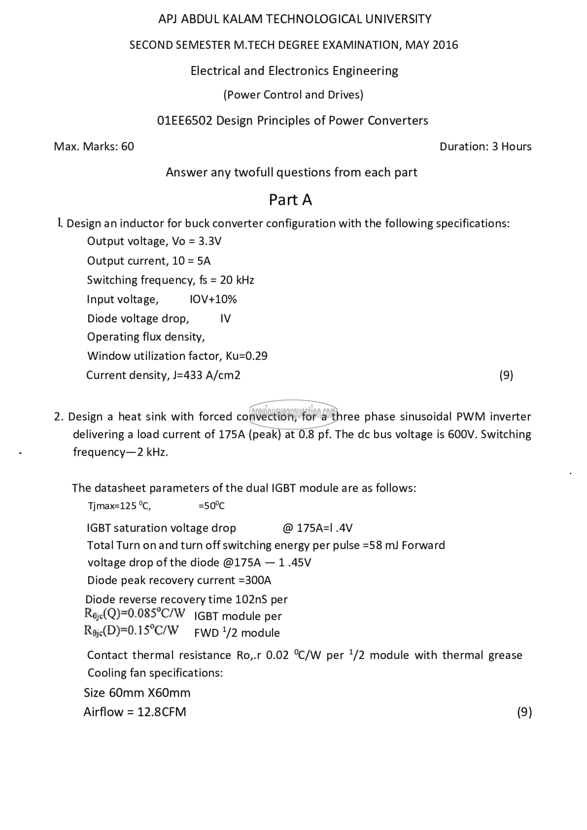 Question Paper - Design Principles of power converters-1