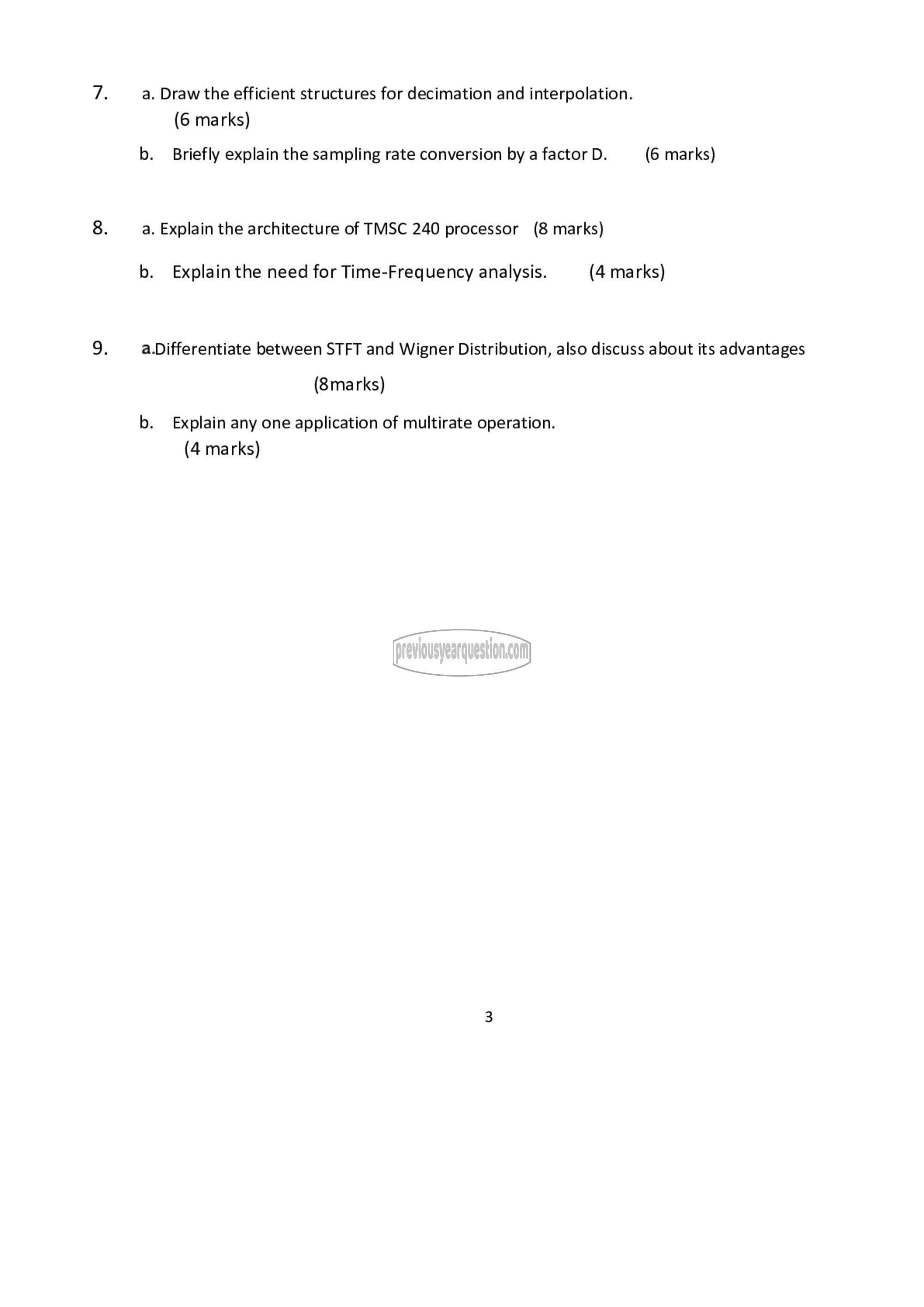 Question Paper - Advanced Signal Processing-3