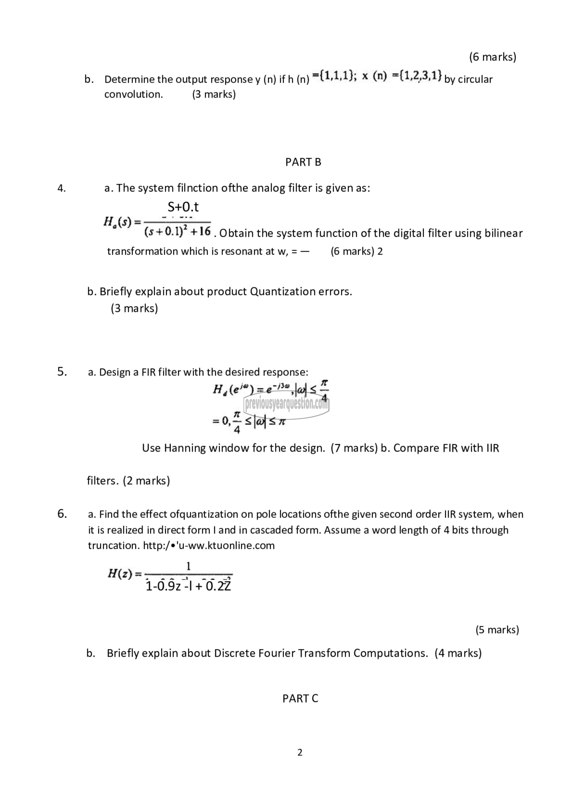 Question Paper - Advanced Signal Processing-2