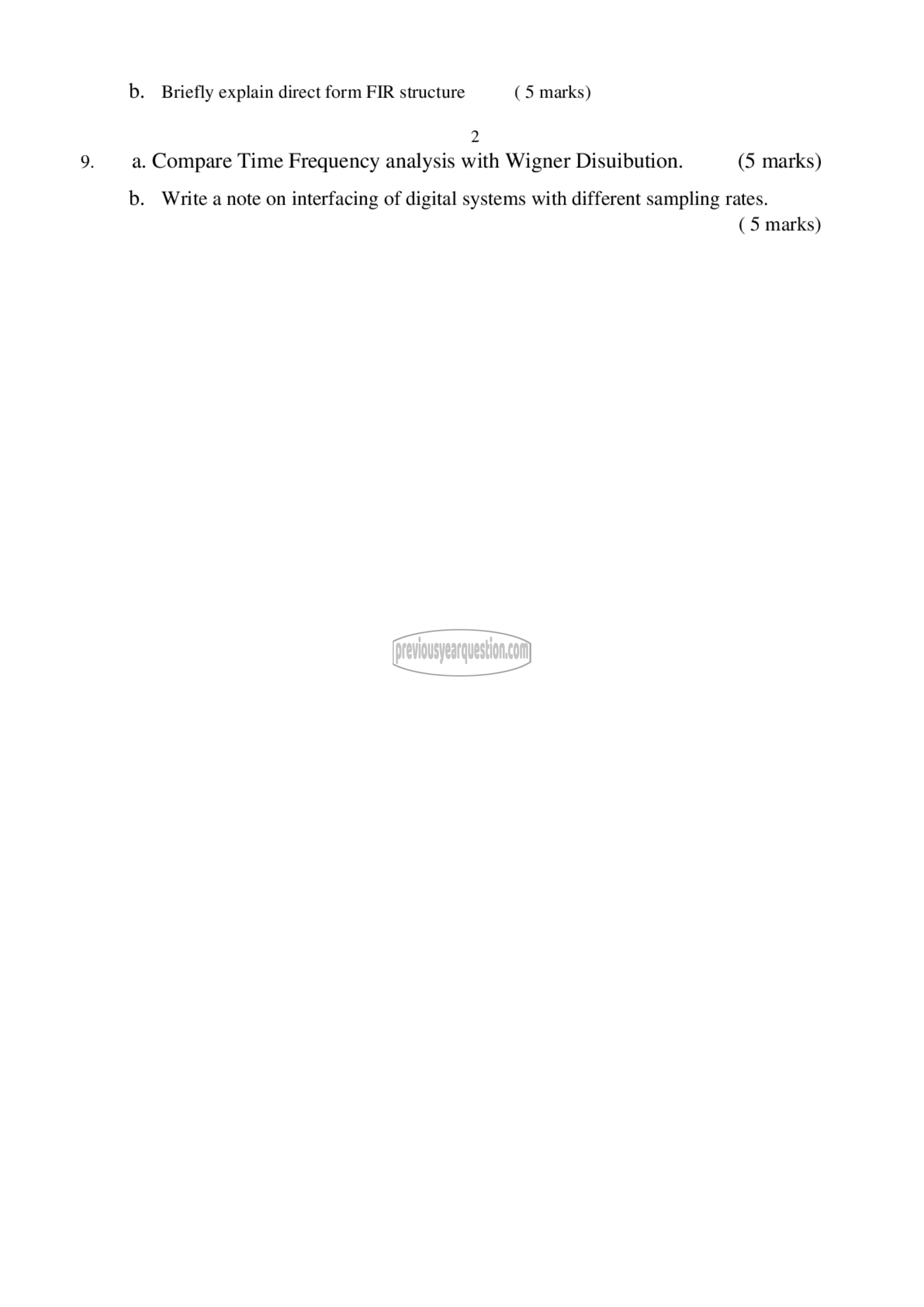 Question Paper - Advanced Signal Processing-3