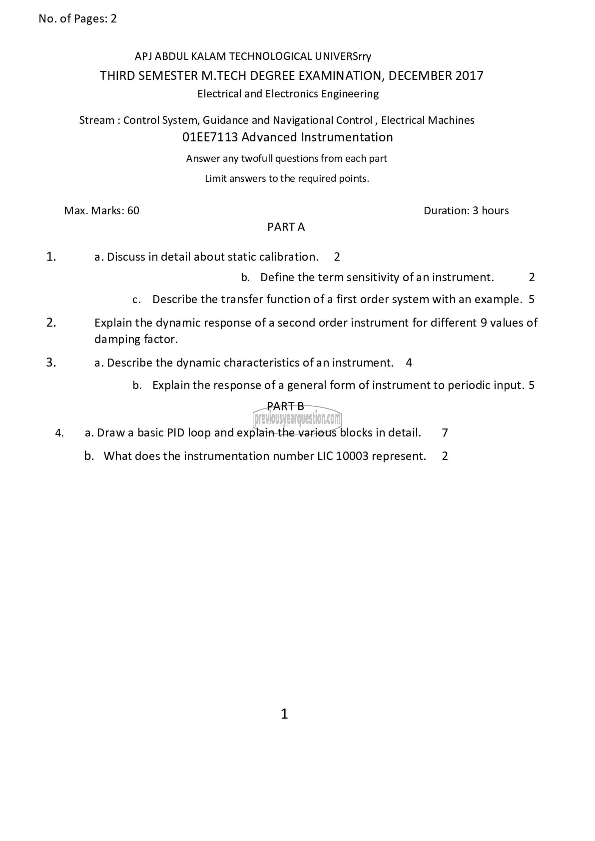 Question Paper - Advanced Instrumentation-1