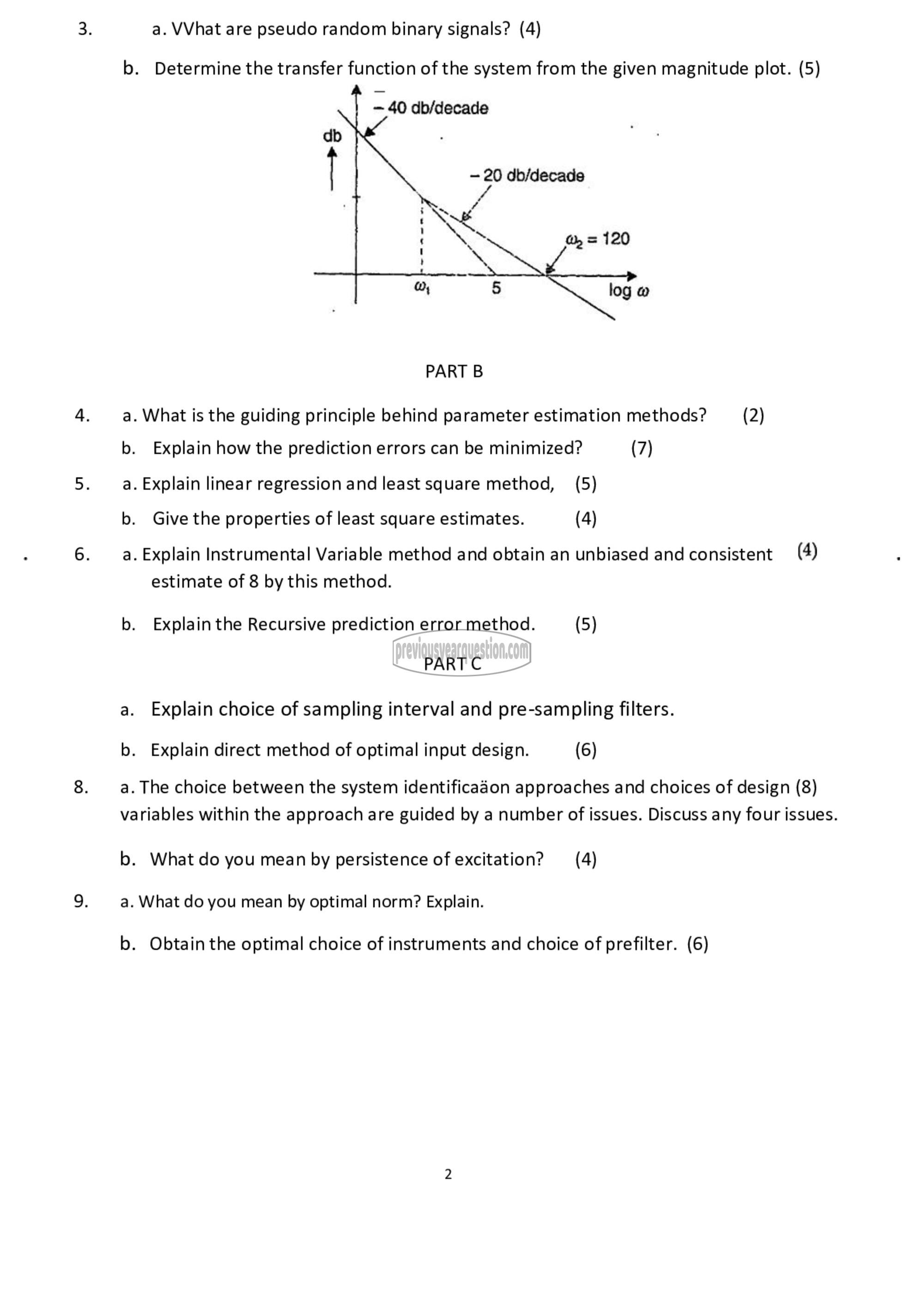 Question Paper - System Identification & Parameter Estimation-2