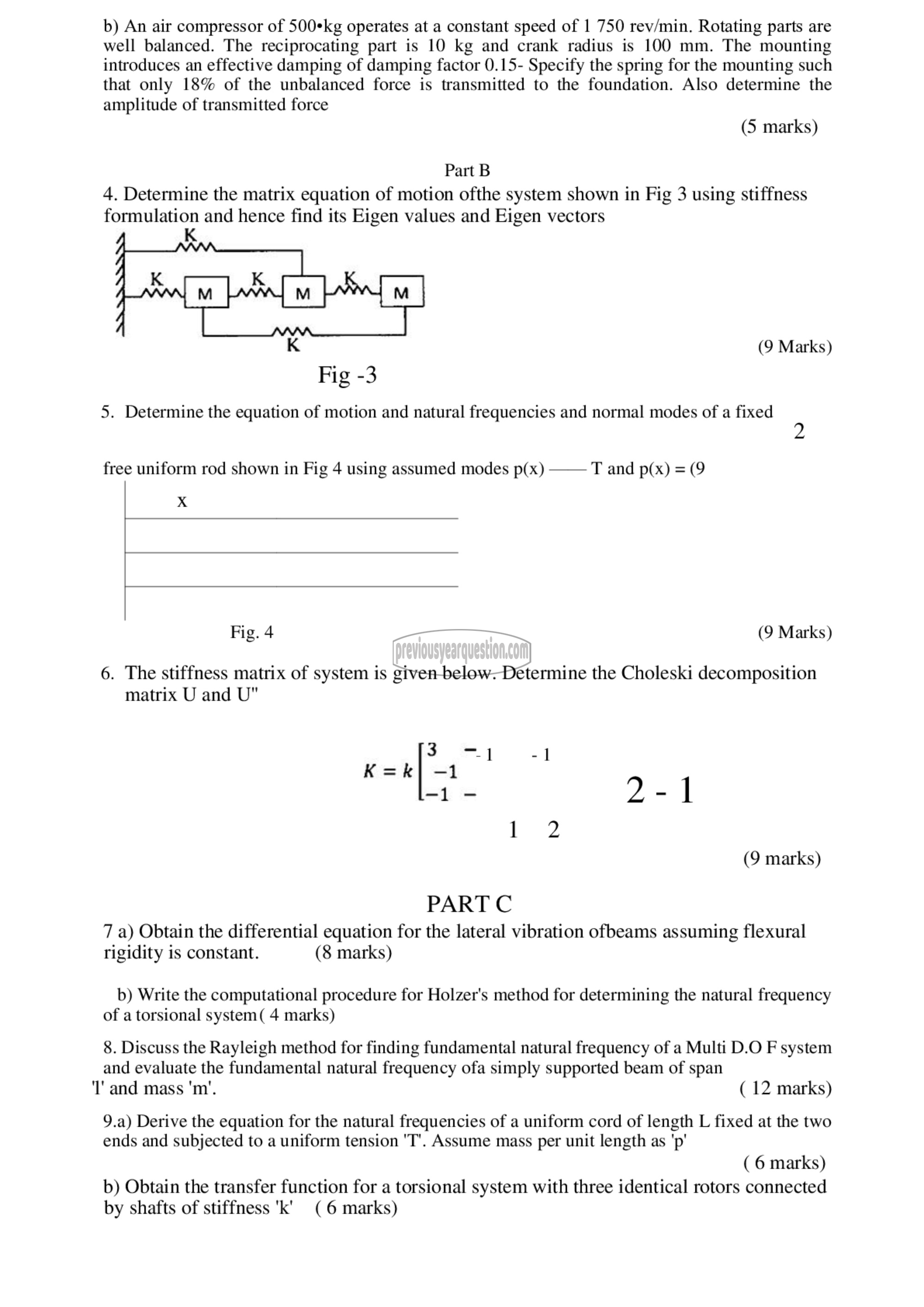 Question Paper - Advanced Theory of Vibration-2